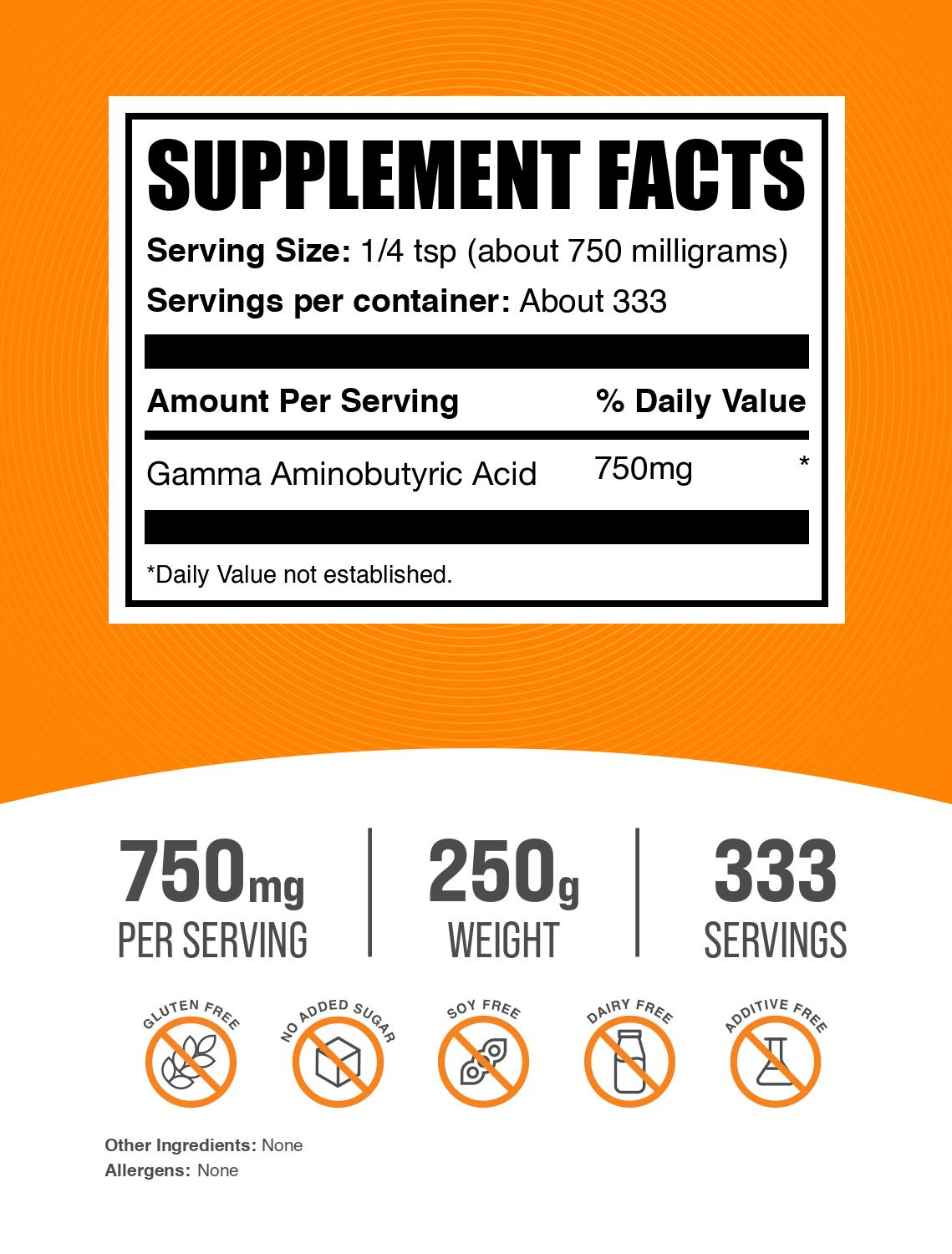 Gamma Aminobutyric Acid (GABA) Supplement 500mg - Natural Stress & Anxiety Relief, Sleep Support, Mood Enhancer - Vegan, Non-GMO - for Relaxation, Focus & Better Sleep at Night