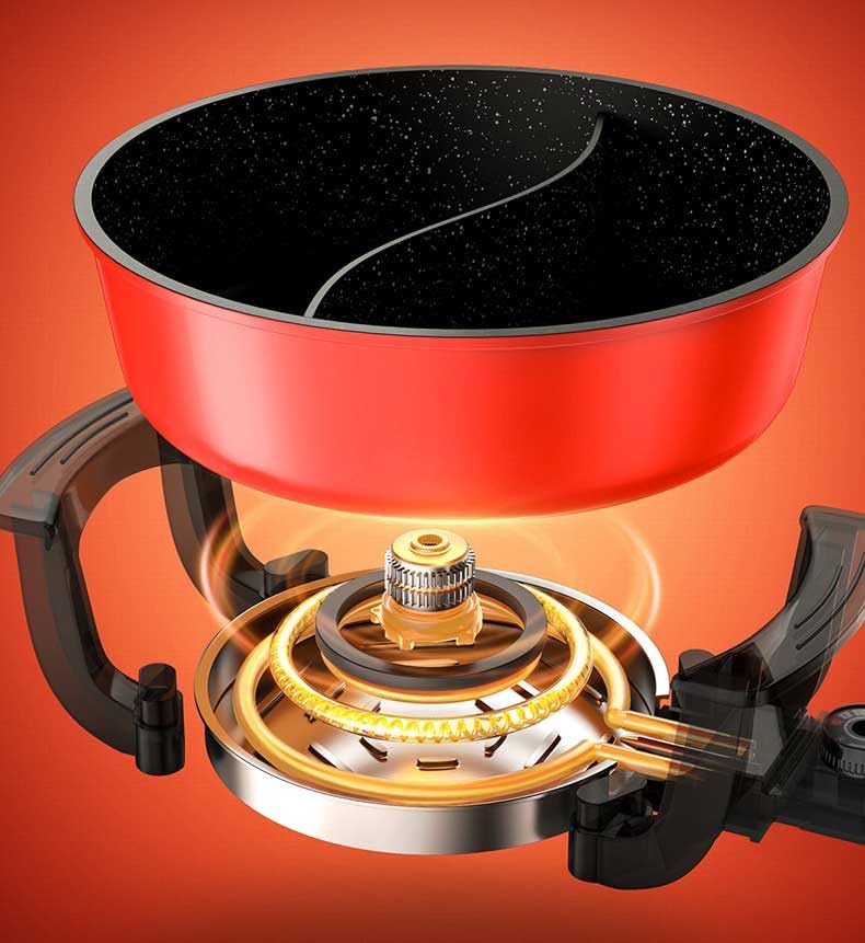 Nonstick Electric Griddle Skillet - 2-in-1 Divided Hot Pot & Frying Pan for Shabu Shabu, Korean BBQ, and Stir Fry - Fast Heating Countertop Cooking Appliance for Home Kitchen and Party Entertaining