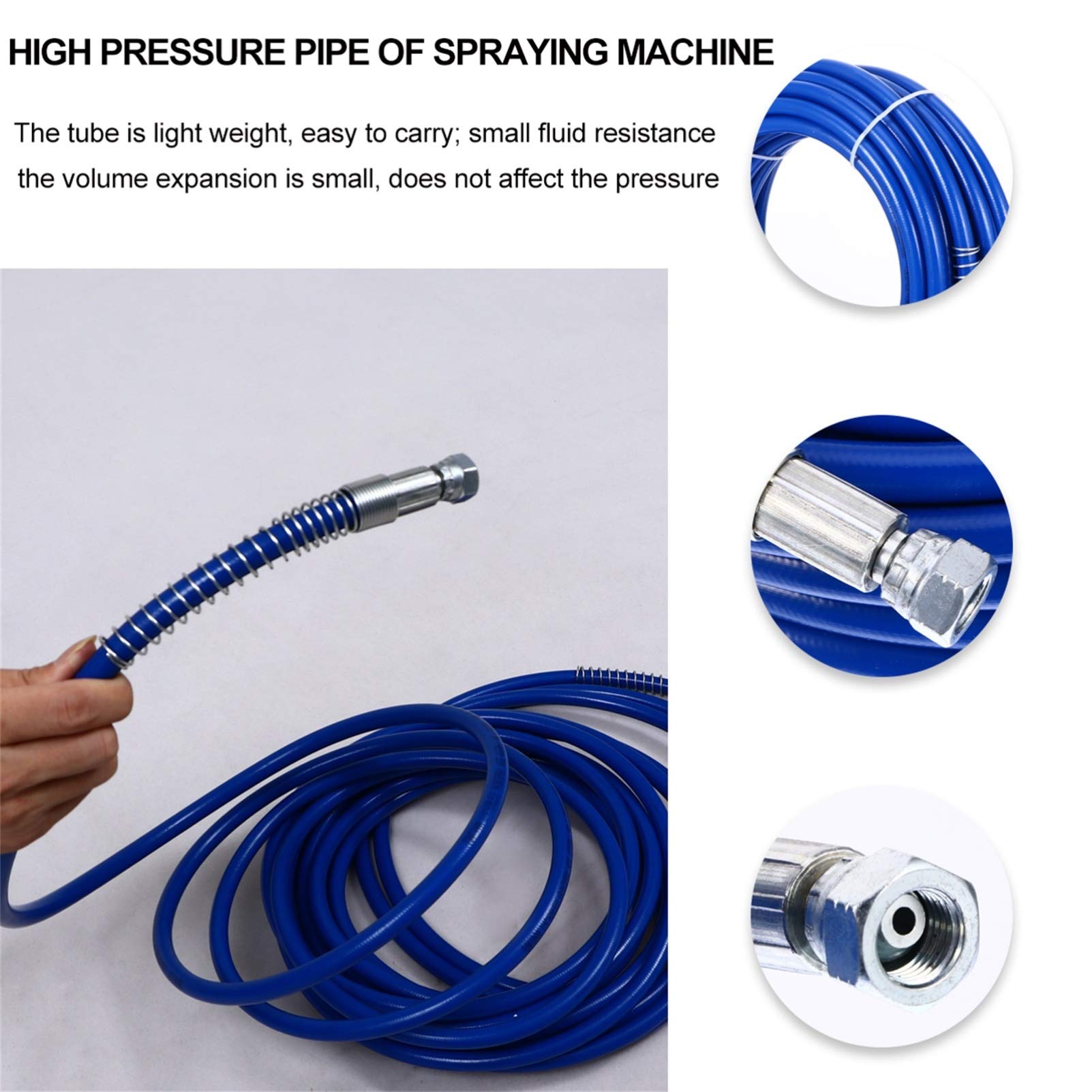 High Pressure Flexible Paint Spray Hose - Durable Air Hose for Paint Sprayers, Airless Spray Guns, and Industrial Applications - Perfect for Home Renovation, Auto Body Painting, and DIY Projects