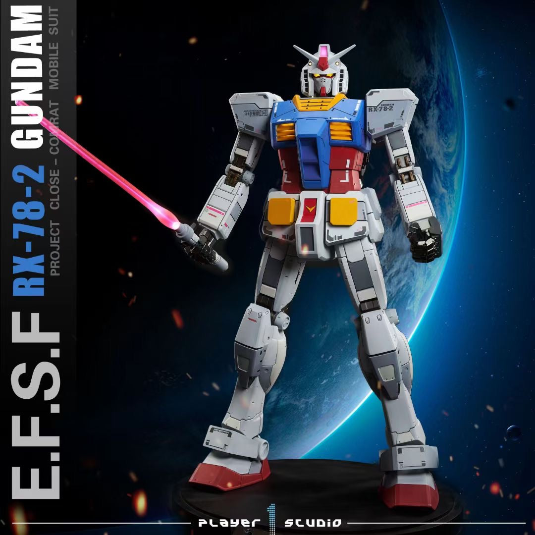 Player 1 Studio Gundam RX78 Model Kit - High Quality RX-78-2 Gundam Action Figure for Collectors & Anime Fans | Perfect for Display, Gifts & Gunpla Building Hobby
