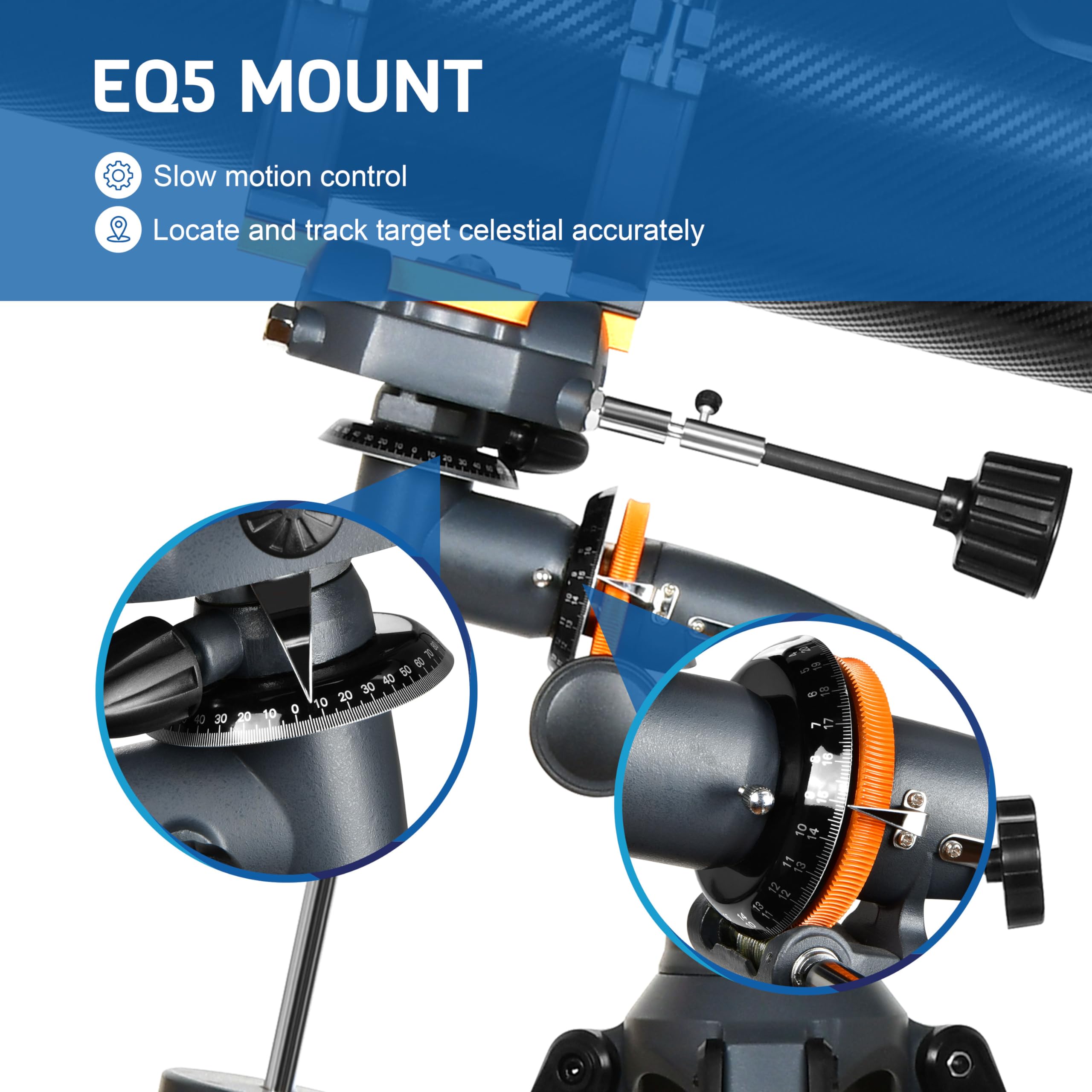 Professional 130EQ Newtonian Reflector Telescope for Adults & Astronomy Beginners - Includes 2 Plossl Eyepieces, Bluetooth Controller, Phone Adapter & Finderscope - Perfect for Stargazing, Moon Observation & Astrophotography