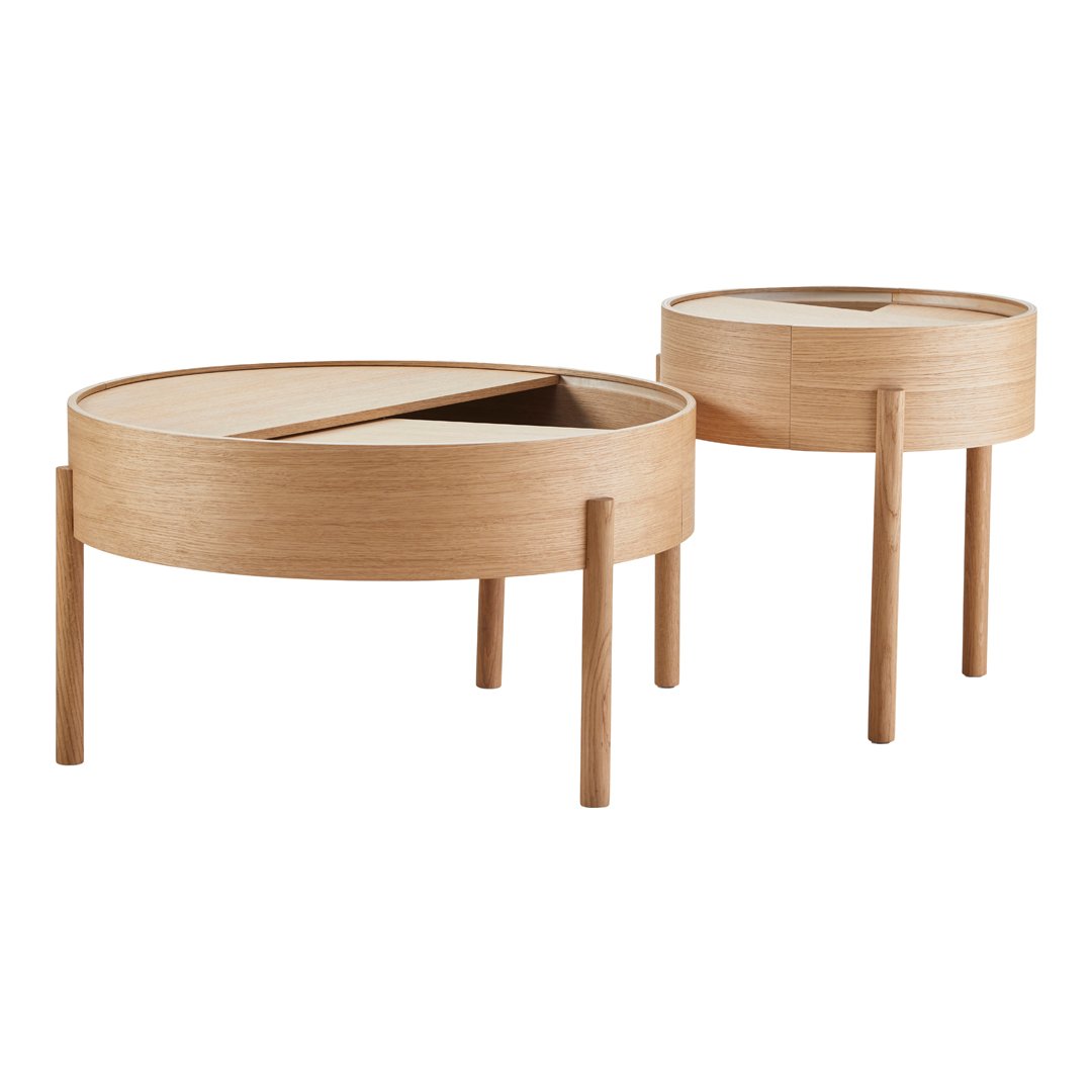 Modern Arc Coffee Table - Mid-Century Style Wooden Living Room Furniture for Home Decor | Perfect for Small Spaces, Apartments & Lounge Areas