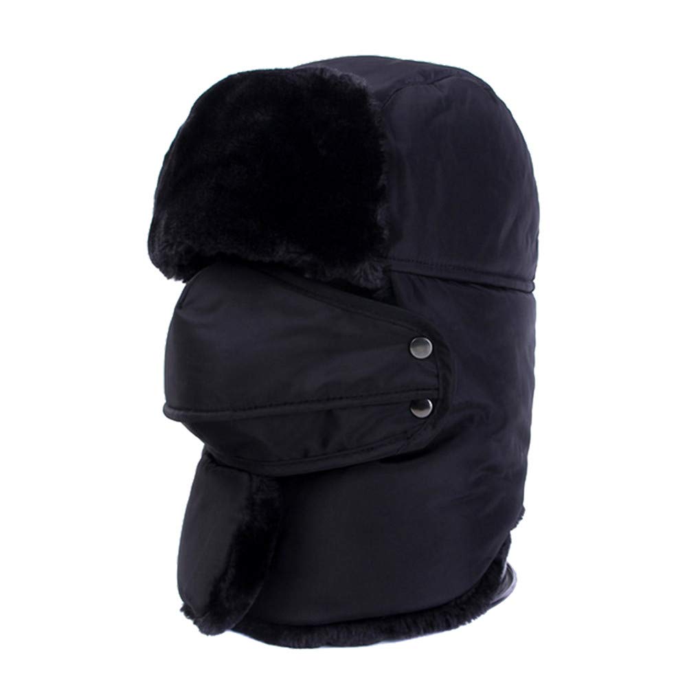 HIVER Tropper Hat Balaclavas - Thick Fleece Full Face Cover for Winter, Skiing & Outdoor Activities - Windproof Dust Mask with Ear Flaps for Cold Weather Protection - Perfect for Skiing, Snowboarding, Hiking and Winter Sports