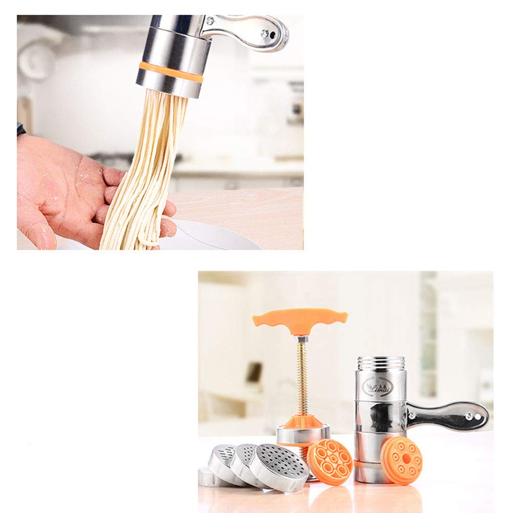 **Stainless Steel Noodle Press Machine - Pasta Maker for Homemade Ramen, Spaghetti & Dumpling Dough | Easy-to-Use Kitchen Tool for Fresh Pasta Making at Home | Perfect for Italian, Asian & Vegan Cuisine**