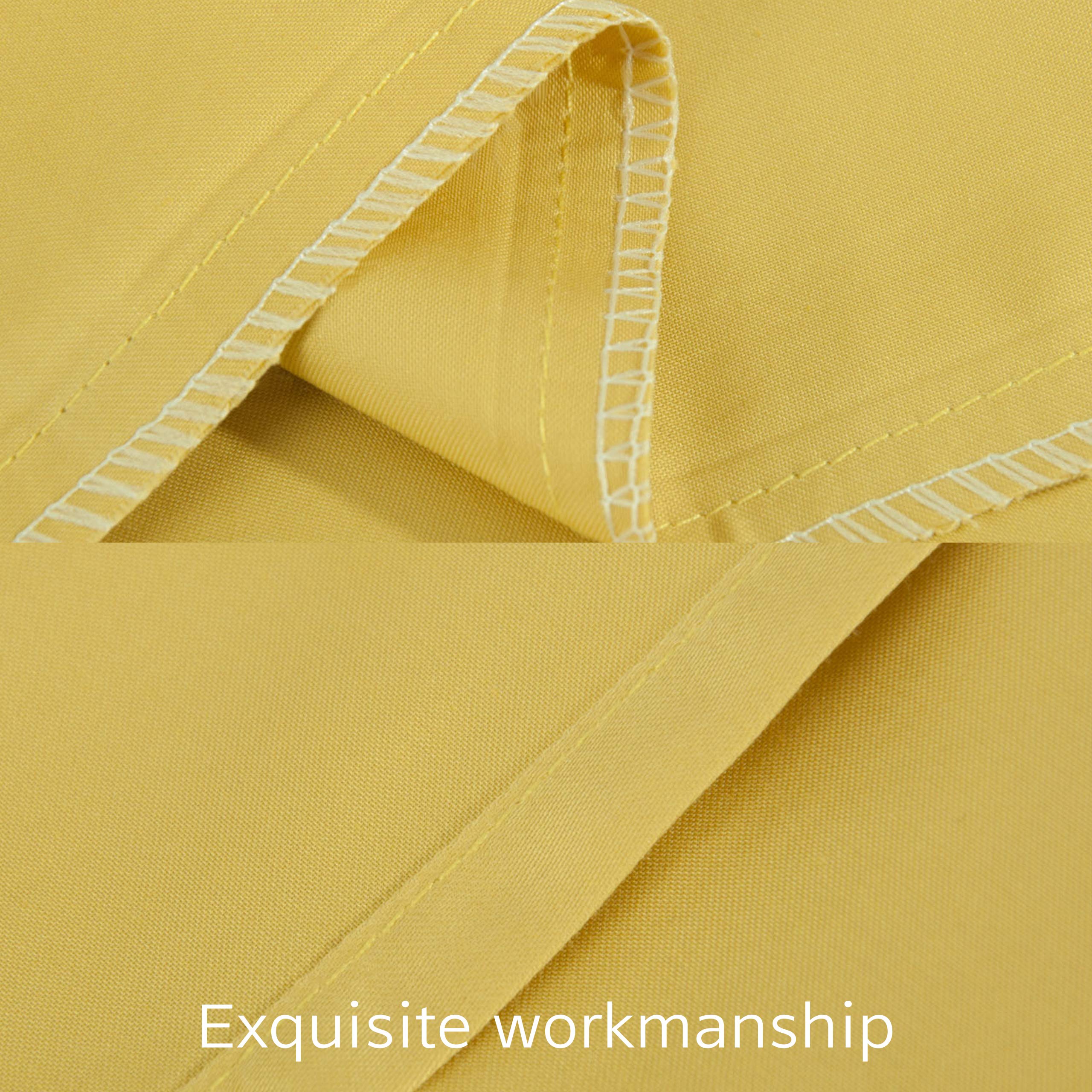 Premium Egyptian Cotton Queen Pillowcases Set of 2 - 500 Thread Count Soft & Breathable Envelope Closure Pillow Covers (20x30 Inches) - Mustard Yellow Luxury Bedding for Hotels, Guest Rooms & Home Decor
