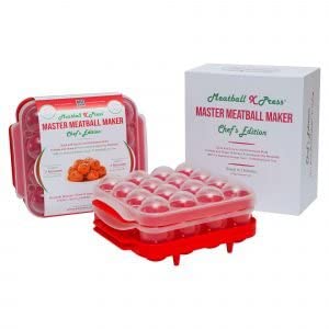 Professional Meatball Maker & Stacking Storage Tray System - Chef's Edition (48 Meatball Capacity) - Perfect for Meal Prep, Party Platters & Restaurant Use