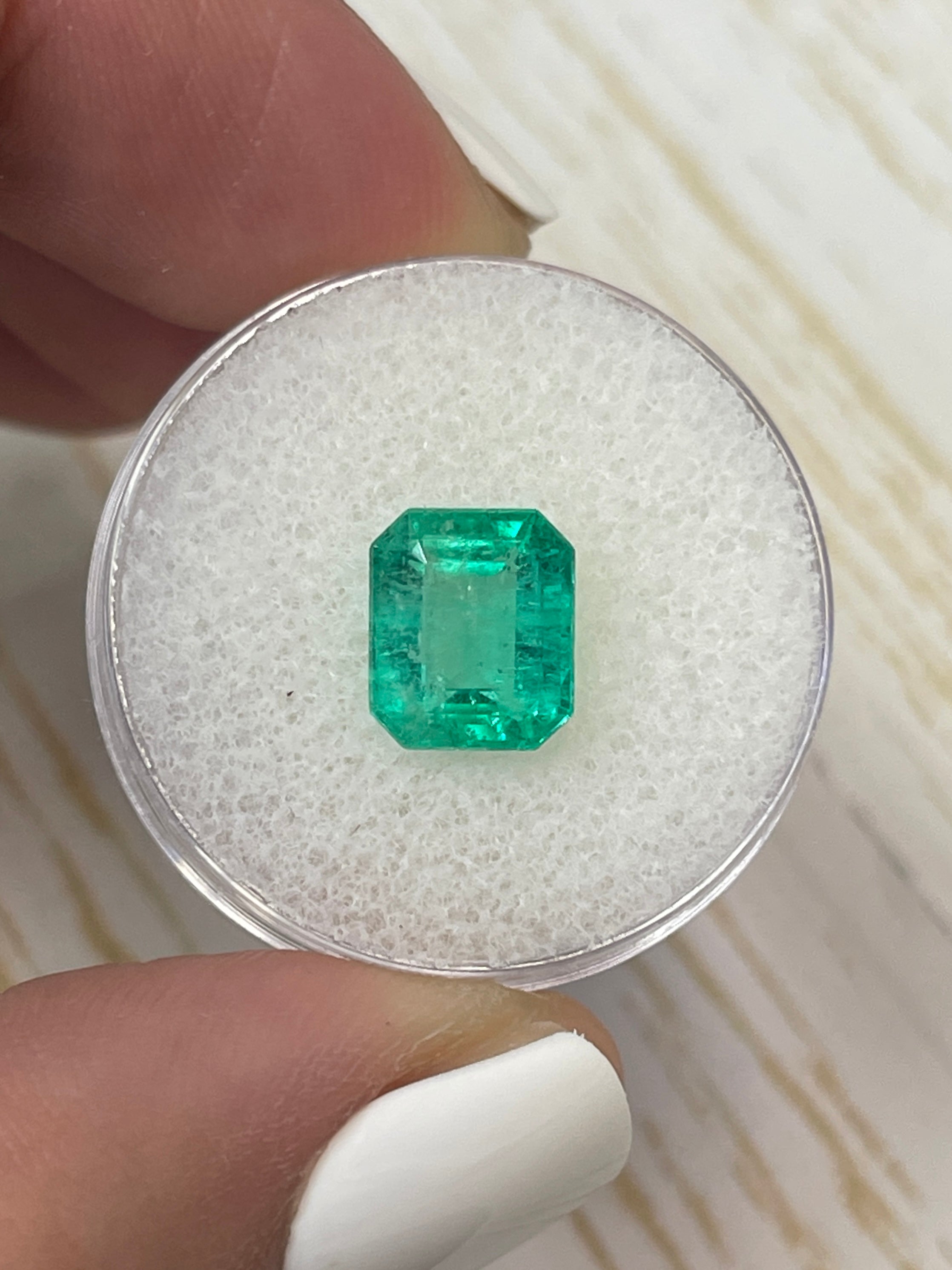 2.68 Carat 9x8mm Chunky Natural Loose Colombian Emerald Gemstone - Emerald Cut for Jewelry Making, Engagement Rings & Collector's Pieces