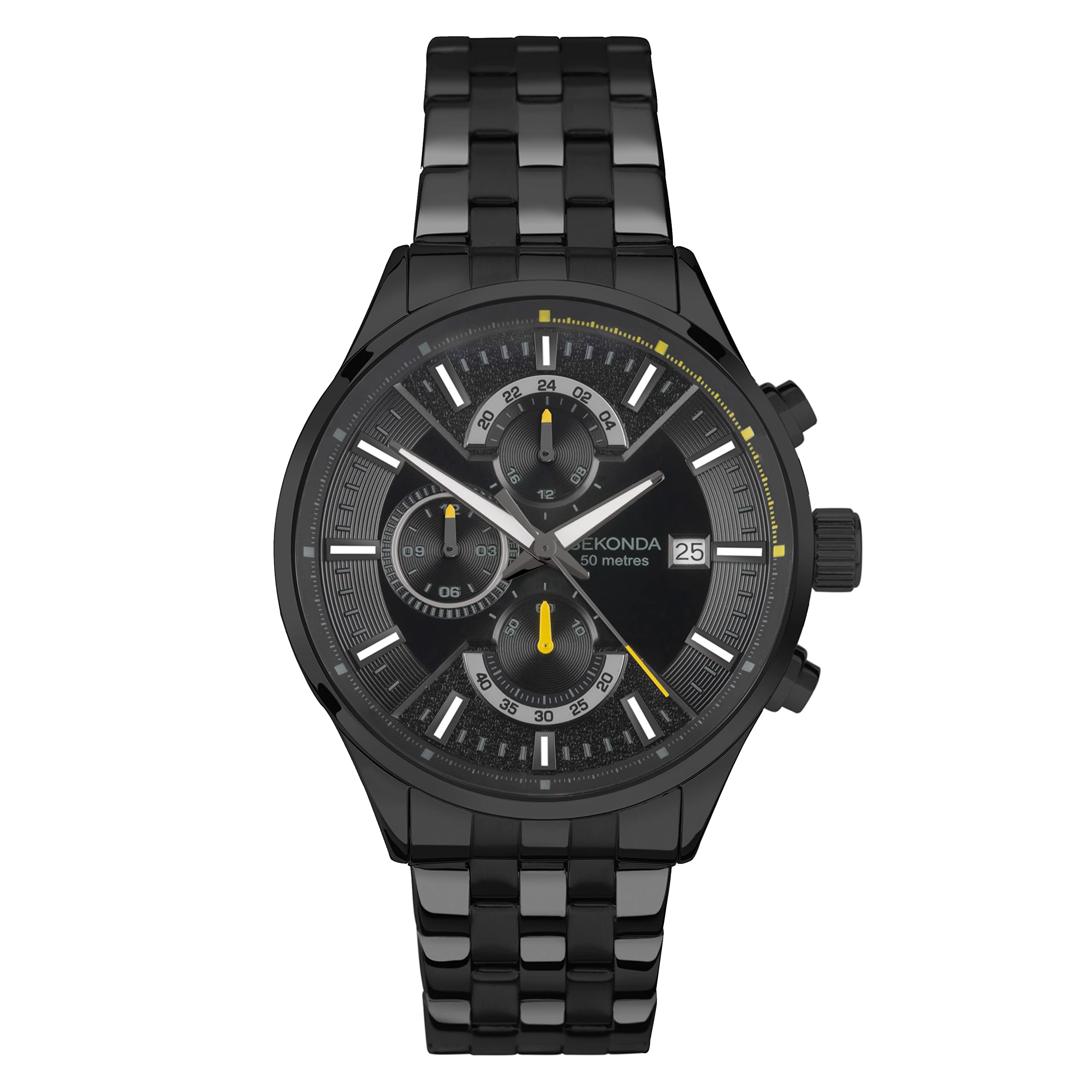 Sekonda Speed Men's 44mm Analog Date Quartz Watch with Stainless Steel Band - Perfect for Business, Casual Wear & Outdoor Activities