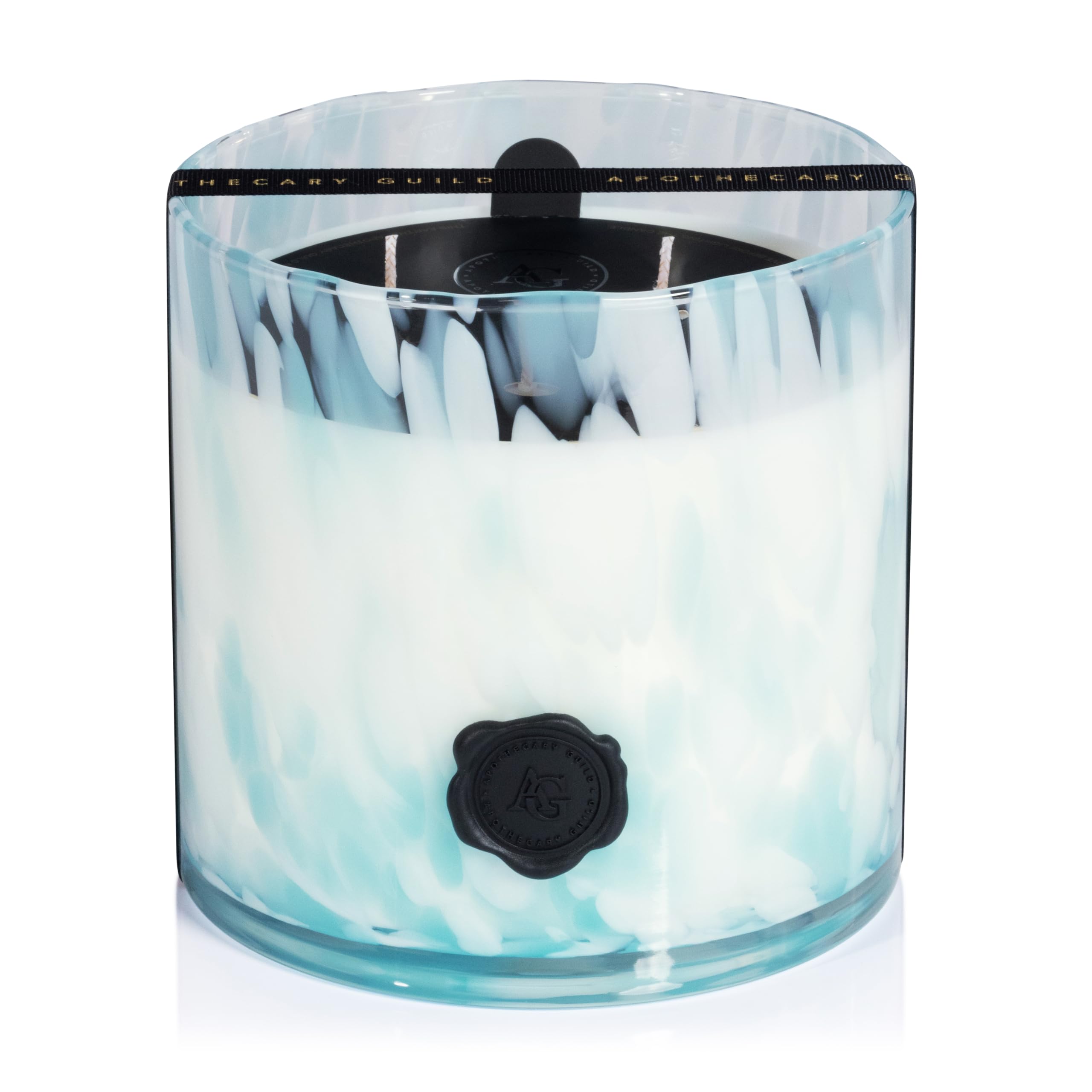 Zodax Apothecary Guild 3-Wick Large Scented Candle - Opal Glass Jar Home Decor - Sunset Beach Fragrance (50.02 Oz) - Perfect Gift for Women & Men - Ideal for Living Room, Bedroom, Bathroom & Spa Relaxation