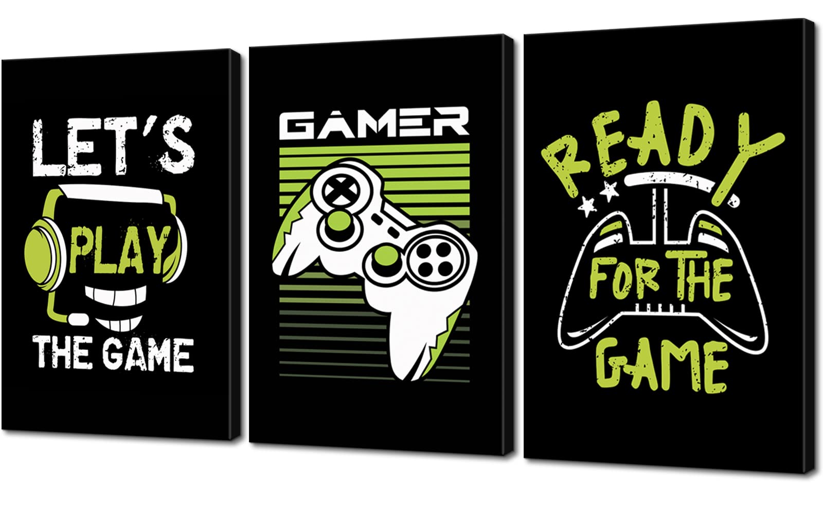 3-Piece Gaming Room Decor Set - Video Game Posters & Wall Art for Boys (20''W x 28''H) - Perfect for Bedroom, Man Cave, or Gaming Setup