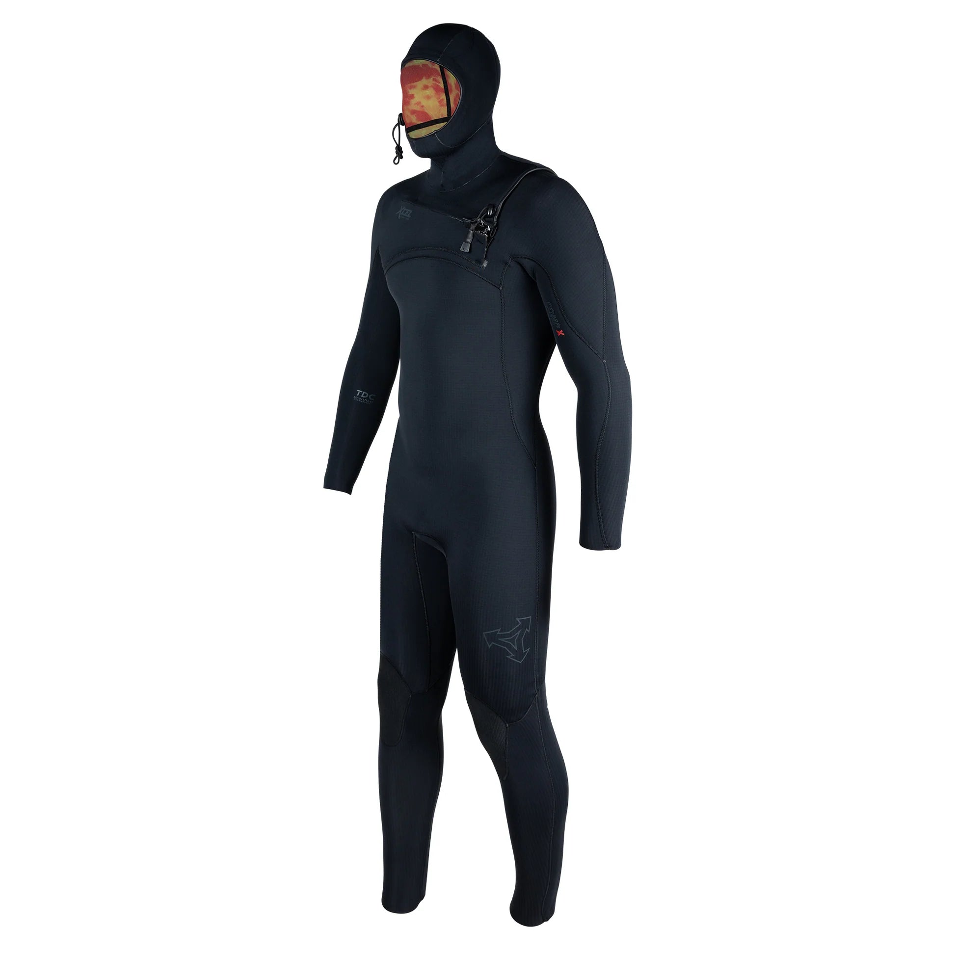 Men's 5.5/4.5mm Hooded Full Wetsuit for Scuba Diving, Surfing & Cold Water Swimming - Comp X Neoprene Drysuit with Thermal Protection