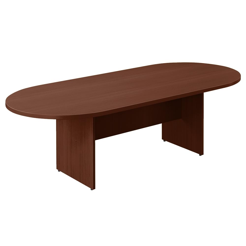 NBF 6' L Mahogany Laminate Conference Table - 6-Seat Durable Office Meeting & Training Table for Brainstorming & Collaboration (36