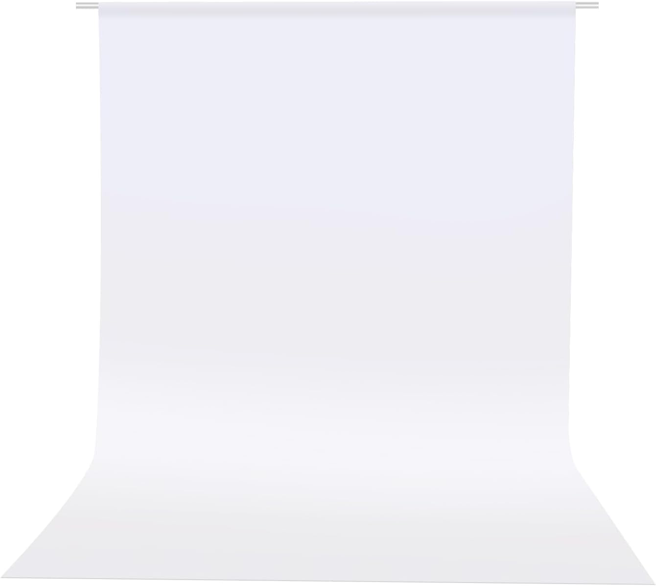HEMMOTOP 5x6.5 ft White Seamless Photography Backdrop Curtain - Premium Photo Studio Background for Easter, Birthday Parties, Portraits & Projector Screen (Backdrop Only) - Perfect for Professional Photoshoots, Home Studios & Event Decorations