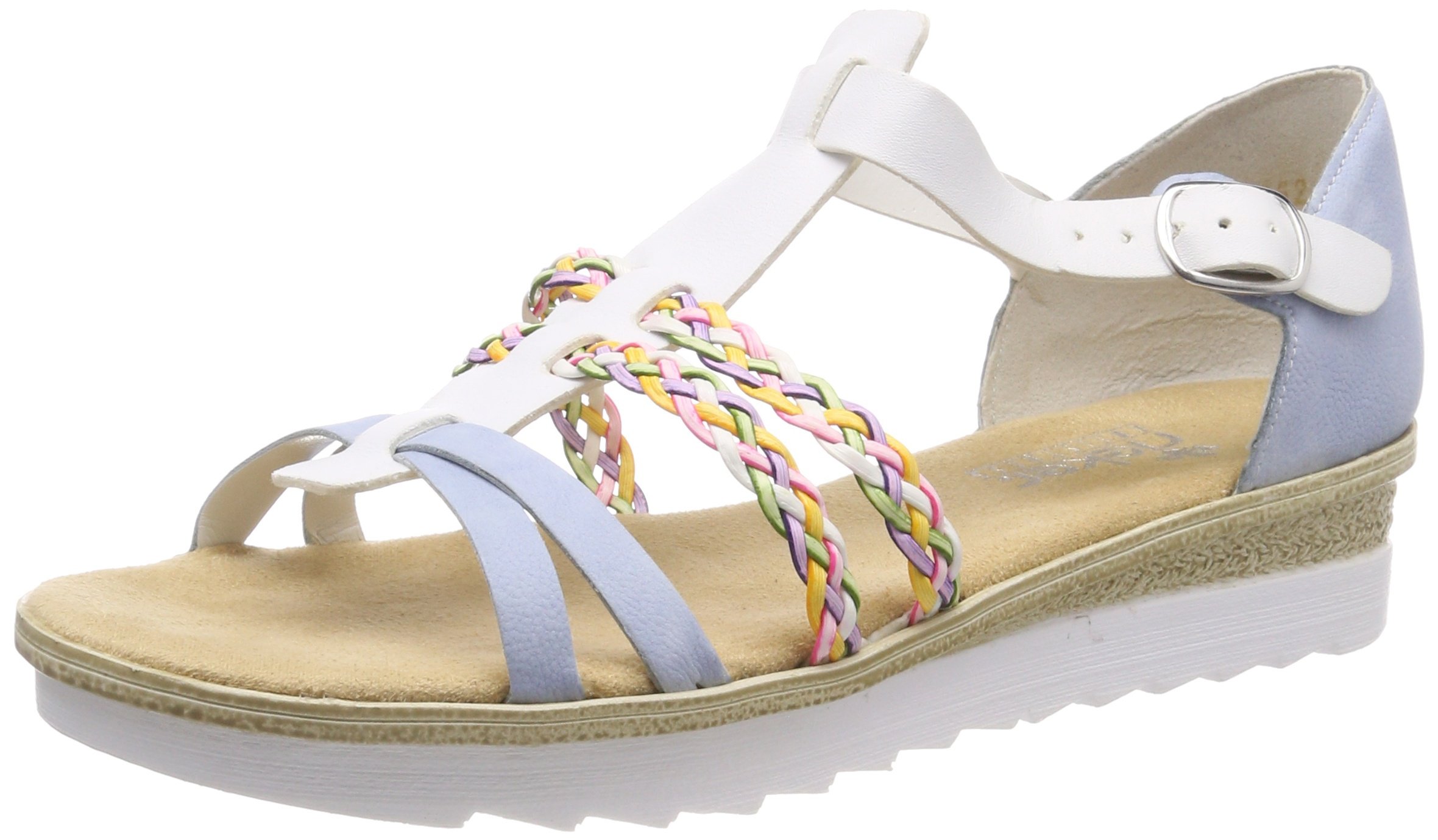 Rieker Women's Gladiator Sandals - Comfortable Strappy Summer Shoes for Walking & Travel | Casual Outfits & Beach Wear