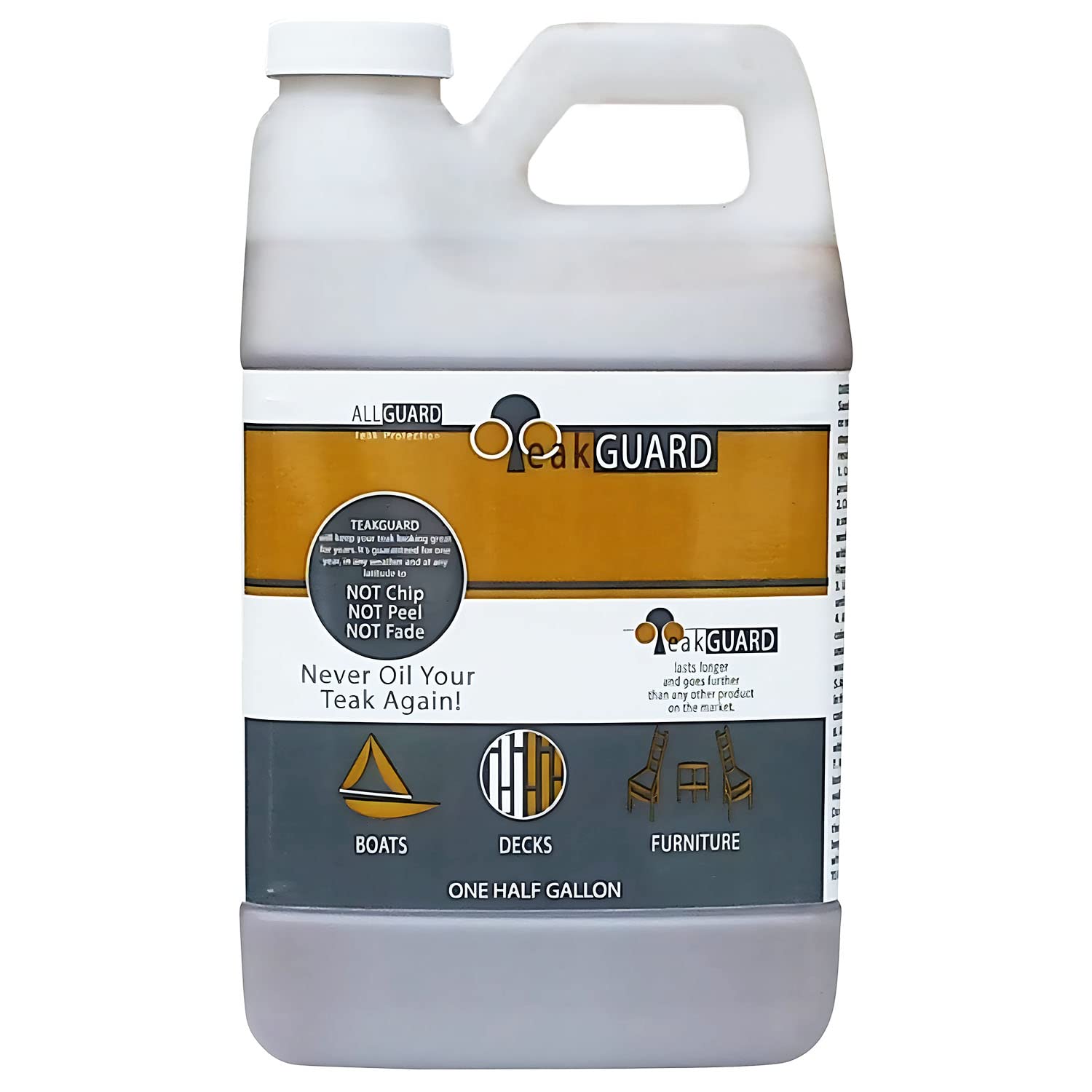 Premium Teak Cleaner and Brightener - Water-Based, Oil-Free Wood Restorer & Protectant for Outdoor & Indoor Furniture - Safe & Easy to Use Teak Sealer & Polisher - 64 oz - Perfect for Patio, Deck, and Garden Wood Care