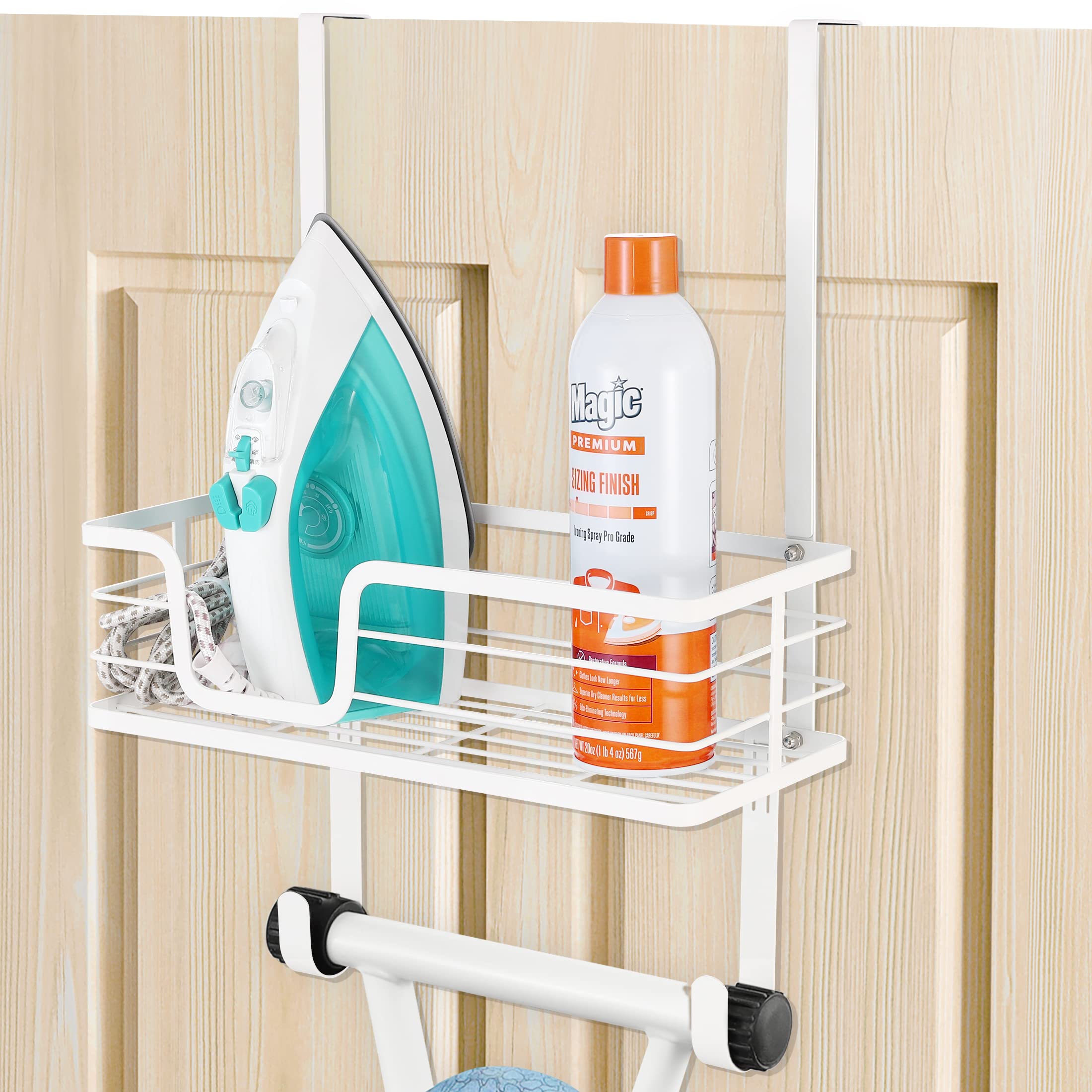 KES Ironing Board Hanger - Over The Door Ironing Board Holder for 1 3/4