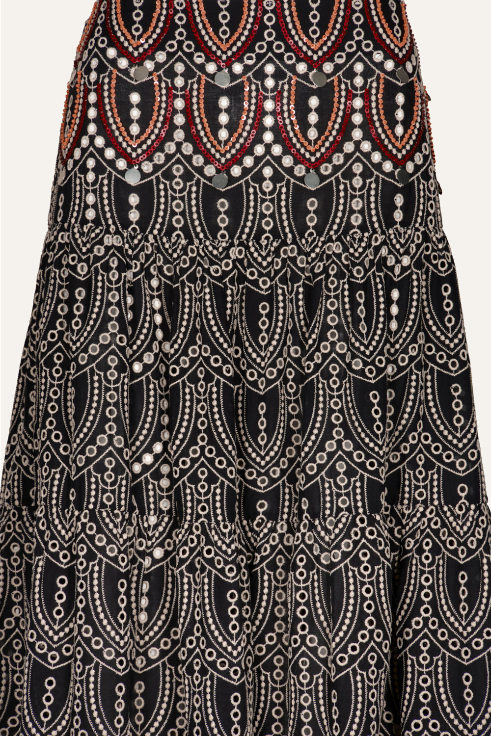 Palm Rhythm Skirt - Women's Boho Floral Print Midi Skirt with Elastic Waist | Perfect for Beach Vacations, Summer Outfits, and Casual Wear