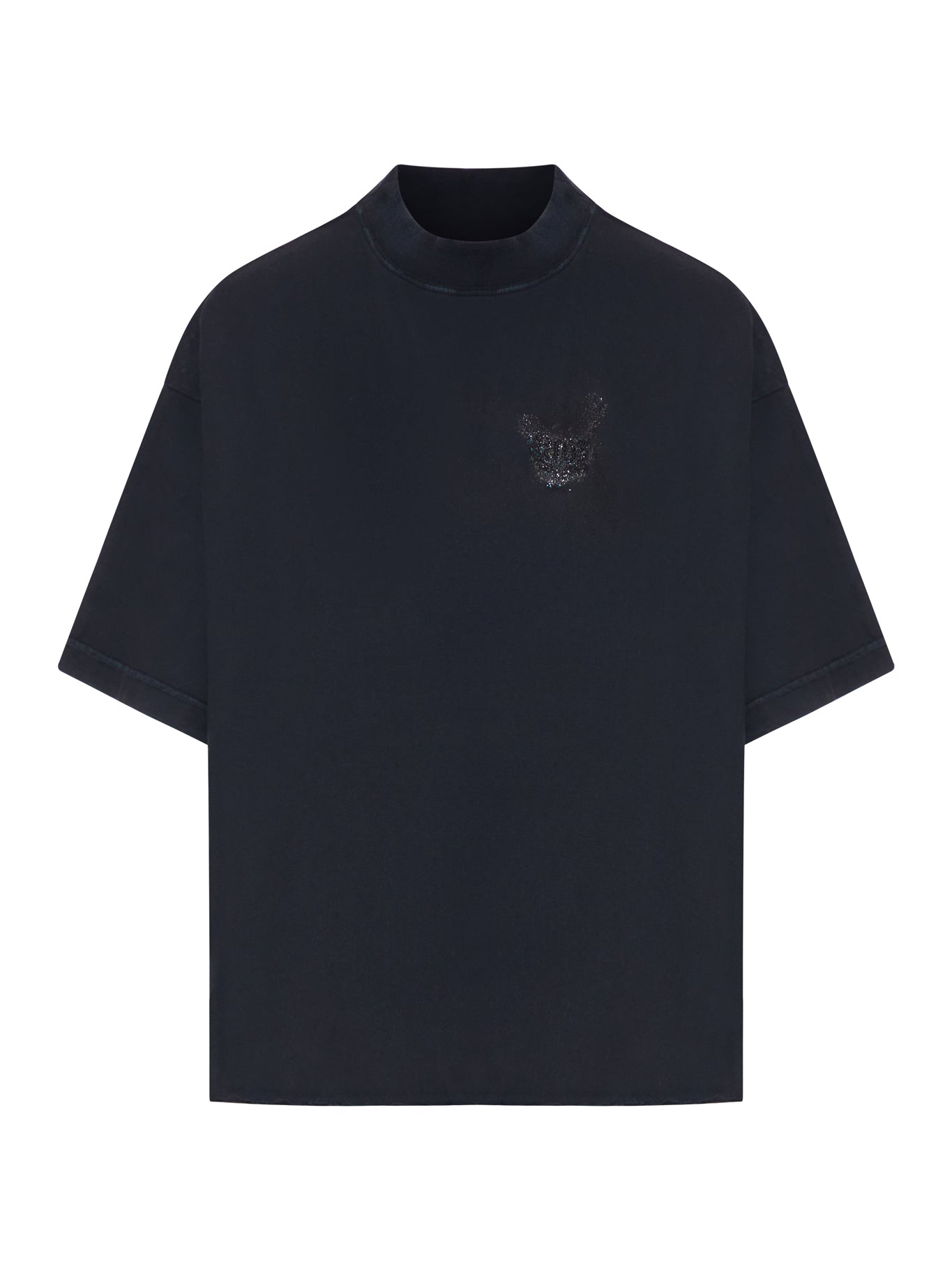 Cropped Nail Polish Graphic T-Shirt in Washed Black - Trendy Streetwear for Casual Outfits & Everyday Wear