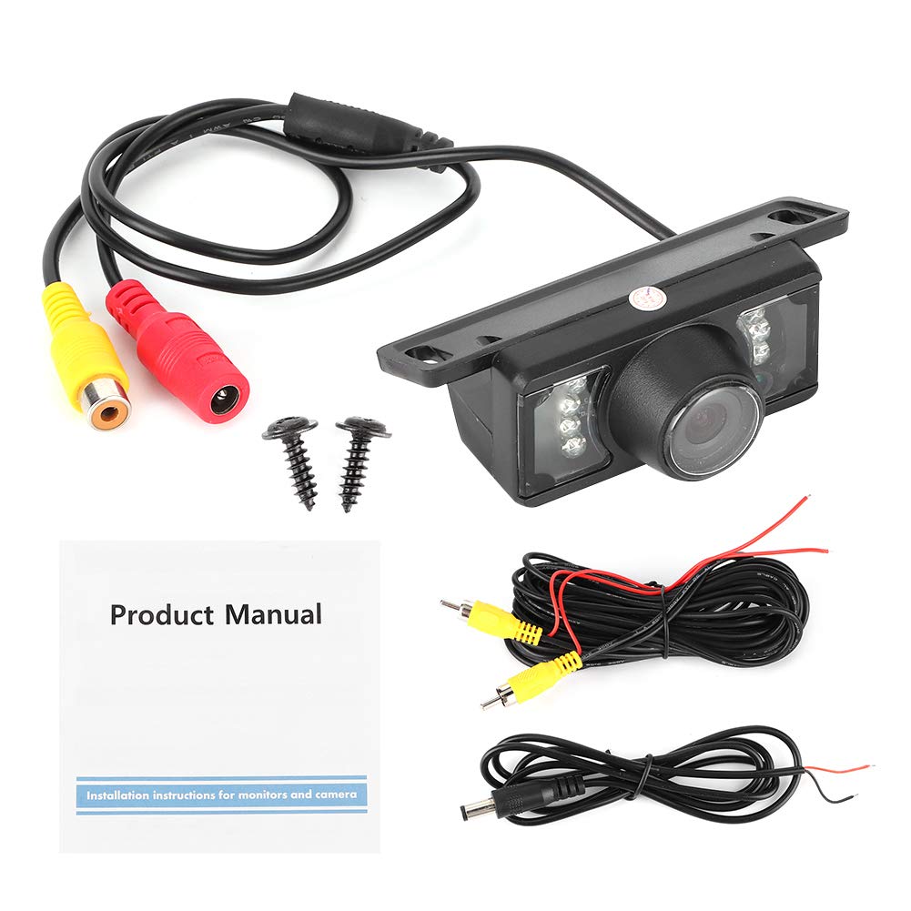 Majatou Universal Car Backup Camera - 7LED Night Vision, CCD Waterproof Reverse Parking Monitor for Trucks, SUVs & Vehicles | Perfect for Safe Night Driving & Tight Parking Spaces
