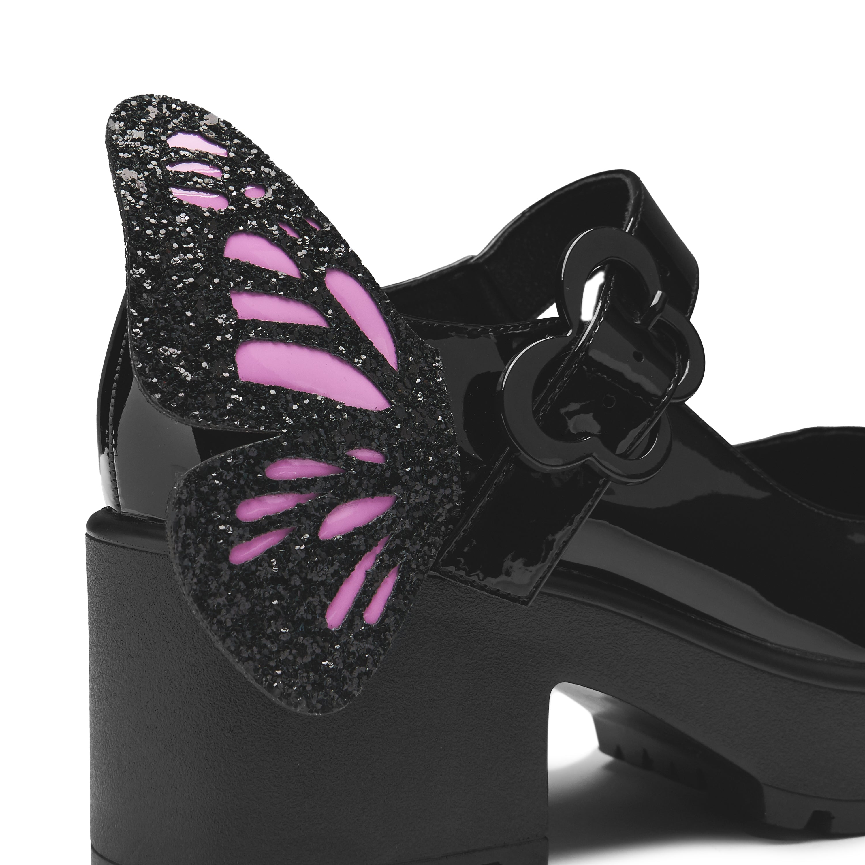 Tira Black Mary Jane Shoes - Evil Fairy Edition | Vintage Style Women's Flats for Gothic, Cosplay & Halloween Costumes