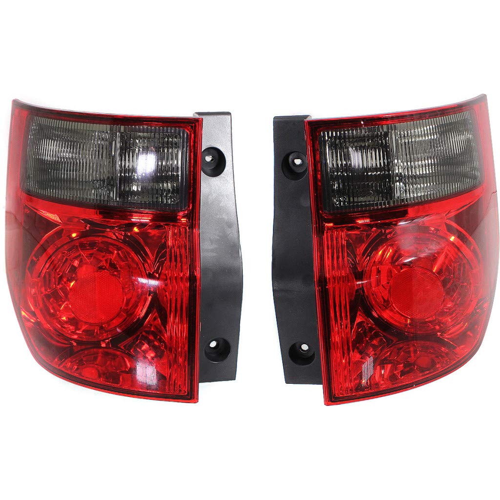 2003-2008 Honda Element Rear Tail Lights Pair - Driver & Passenger Side Assembly (HO2818125 HO2819125 | 33551-SCV-A01 33501-SCV-A01) - Perfect for Replacement & Car Restoration Projects