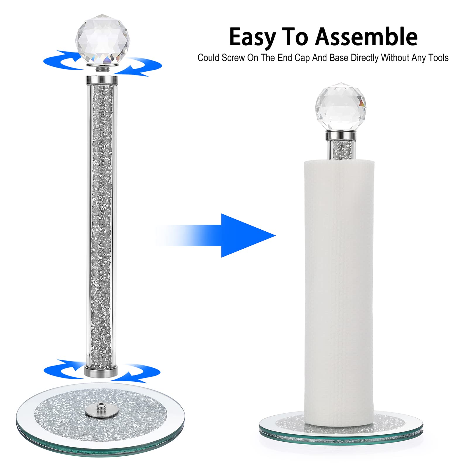 JUXYES Vertical Countertop Paper Towel Holder - 13