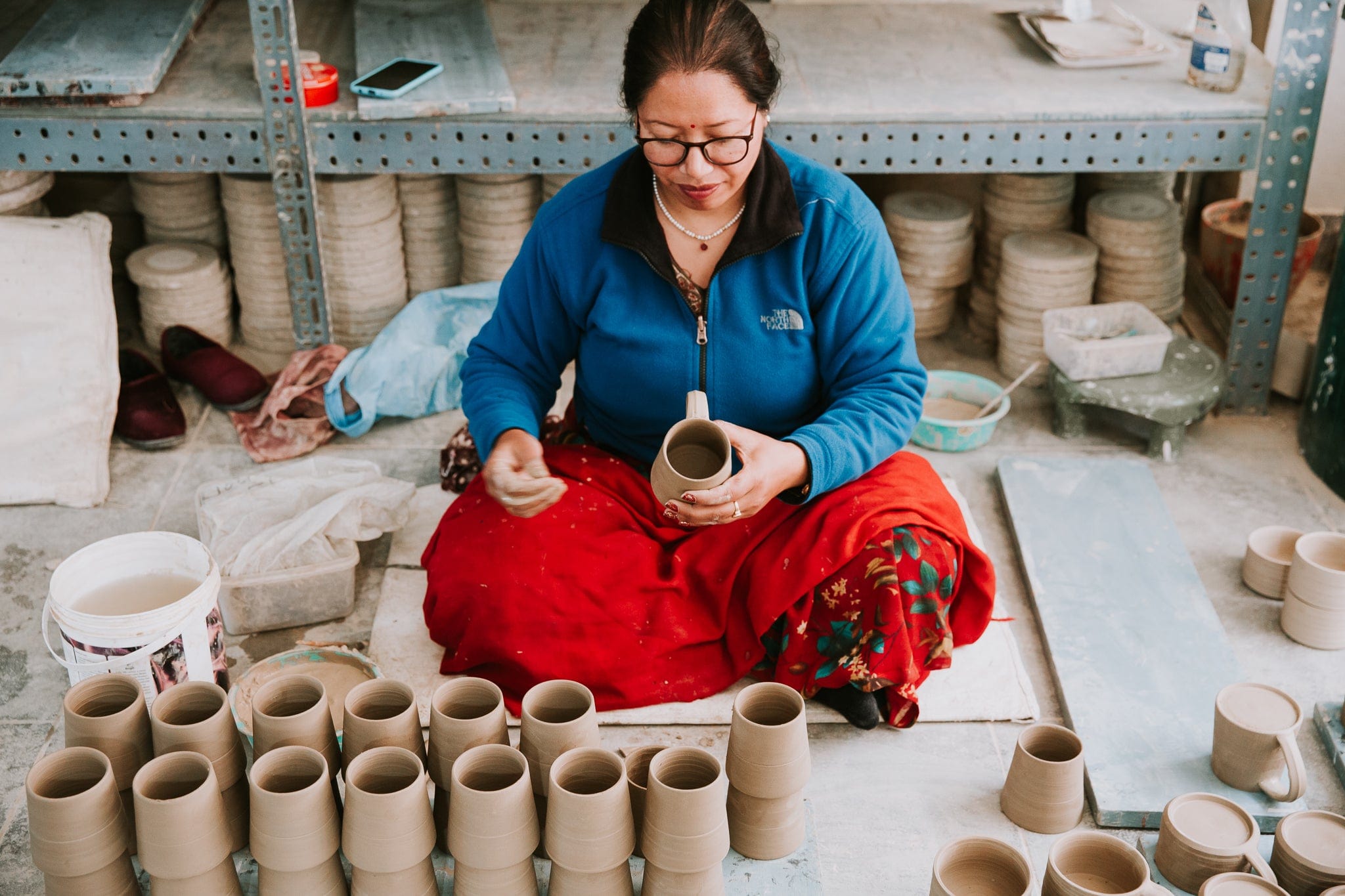Premium Handcrafted Himalayan Stoneware Mug - Eco-Friendly & Durable Ceramic Coffee Cup for Home, Office & Camping - Perfect for Tea, Coffee & Hot Beverages