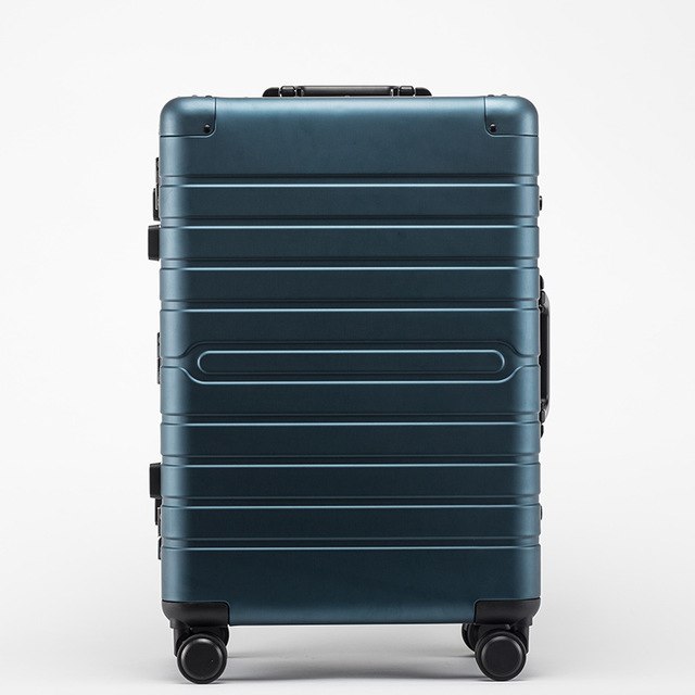 100% Aluminum Alloy TSA Lock Luggage with Universal Wheels - Durable Aluminum Frame Carry-On Suitcase for Travel, Business Trips & Vacations