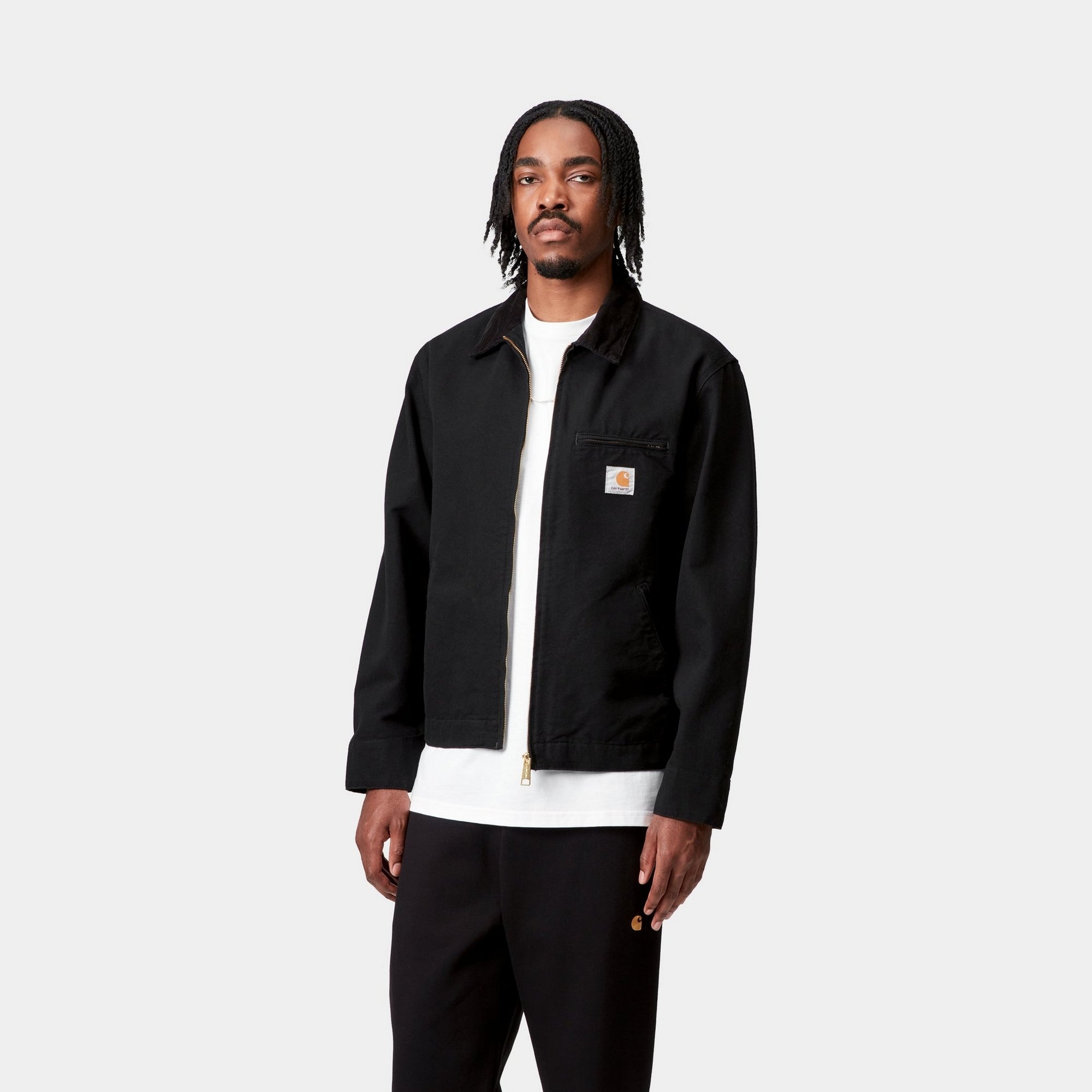 Detroit Jacket for Men & Women - Spring Lightweight Water-Resistant Black Rinsed Denim Jacket | Casual Outerwear for Urban Streetwear & Outdoor Activities