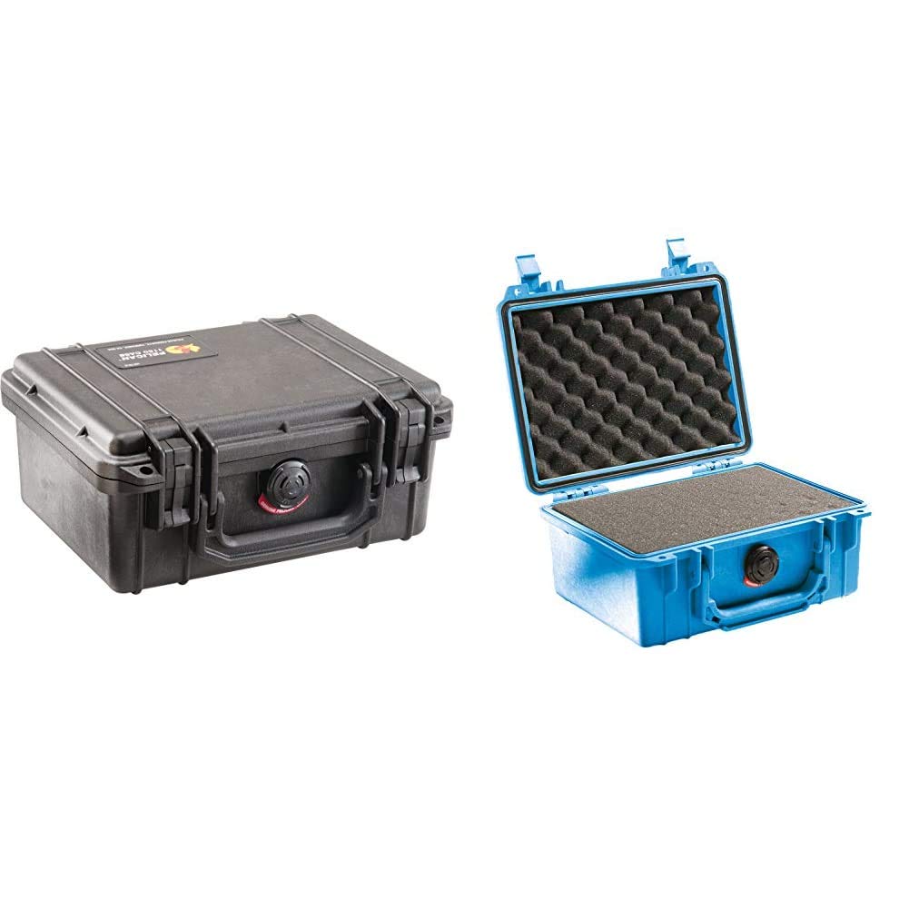 Pelican 1150 Waterproof Hard Camera Case with Foam Insert - Silver & Blue - Shockproof Protection for DSLR, Mirrorless Cameras & Equipment - Perfect for Travel, Outdoor Photography & Professional Use