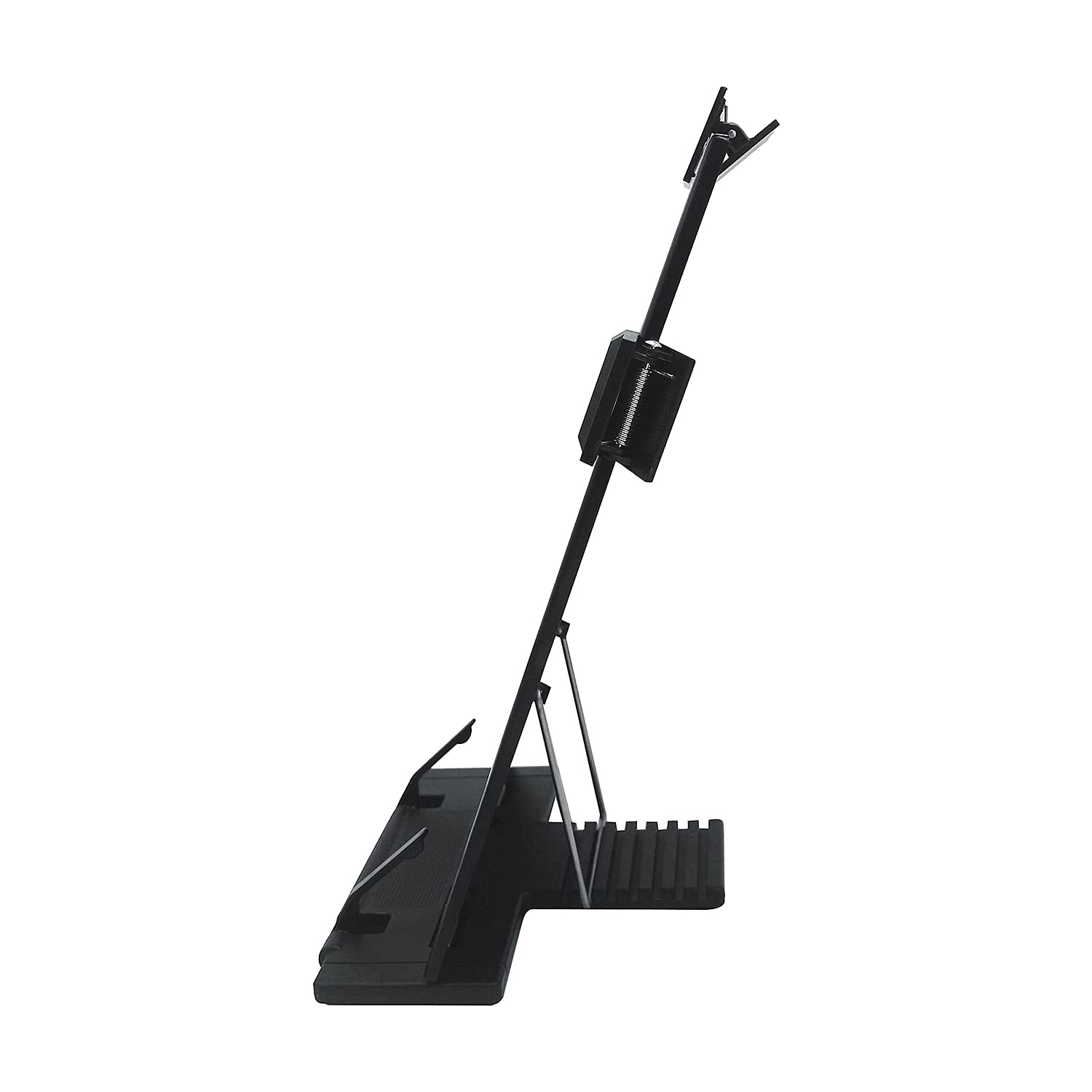 Keenjorika Adjustable Desktop Document Holder - 7 Position Angle Book Stand for Reading, Typing & Speeches | Ergonomic Black Paper Organizer for Office & Home Workspaces