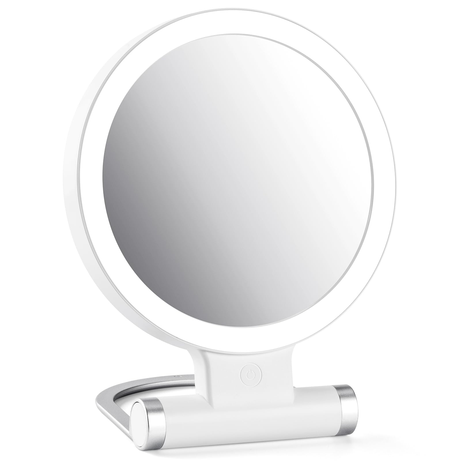 Aidodo LED Makeup Mirror - 10X/1X Magnification, USB Rechargeable & Touch Control for Home & Travel
