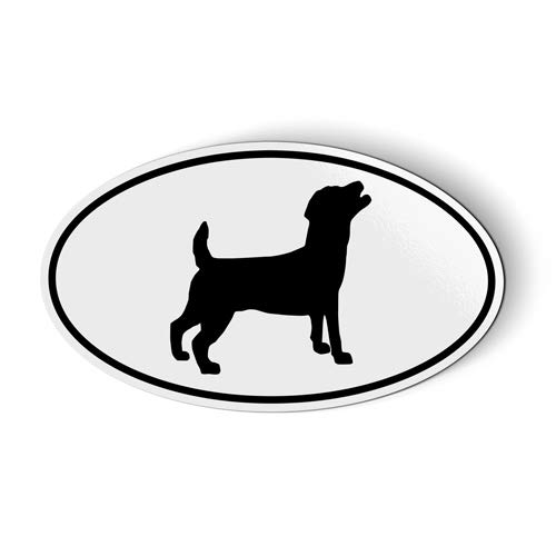 Jack Russell Terrier Oval Stickers and T-Shirts - 3