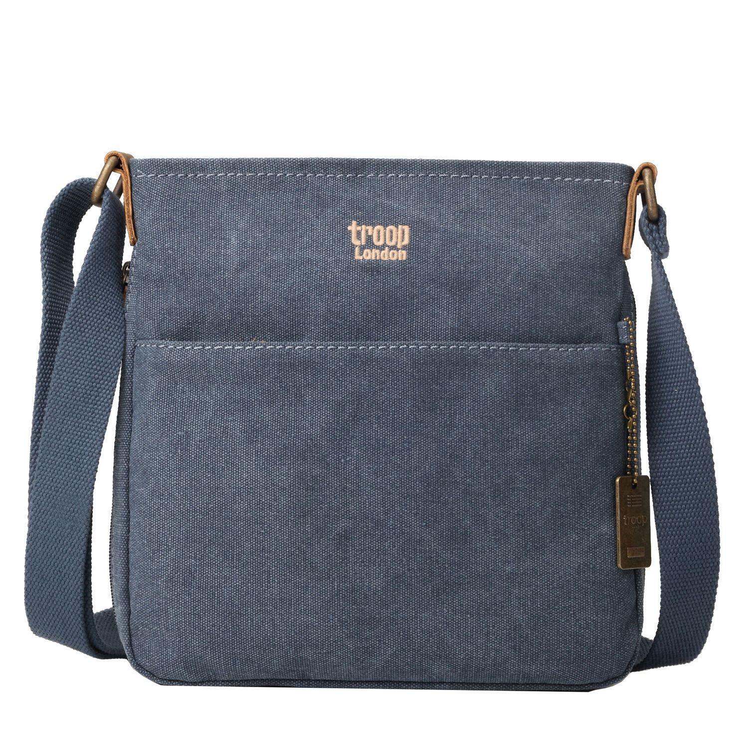 Troop London Classic Canvas Crossbody Bag for Men & Women - Stylish & Durable Shoulder Bag for Travel, Work & Everyday Use