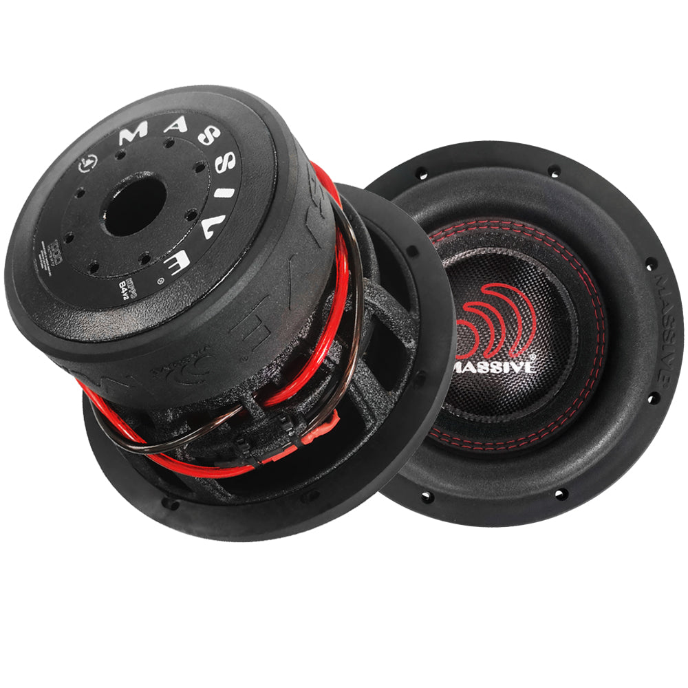 HIPPO84V2 8-Inch 500 Watts RMS Dual 4 Ohm Car Subwoofer - Powerful Bass for Car Audio & Home Theater Systems