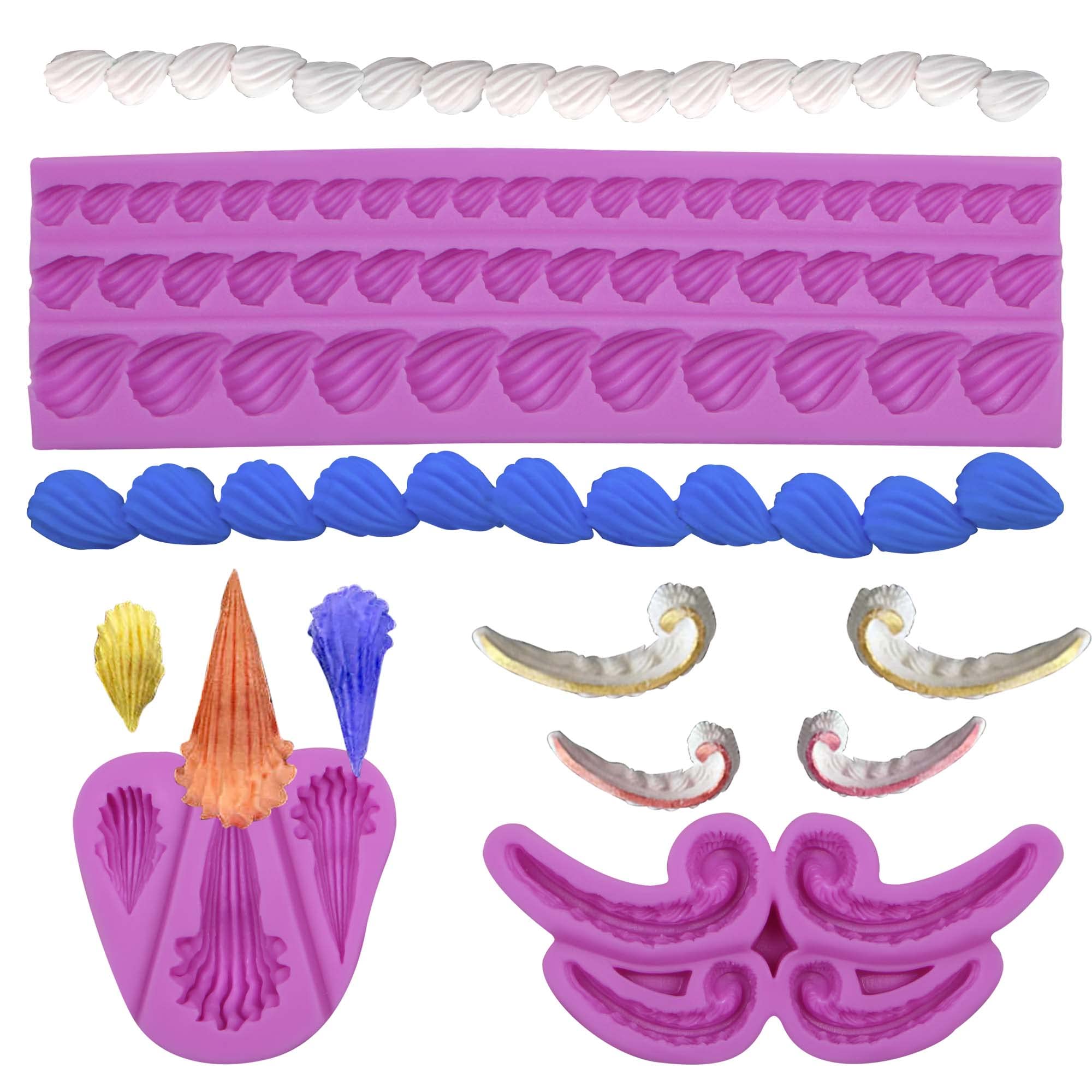 3 Pack Baroque Border Silicone Cake Molds - Fondant, Chocolate, Resin Molds for Wedding Cakes, Birthday Party Decorations, Cupcake Toppers & Candy Making - Perfect for DIY Baking and Special Occasion Desserts
