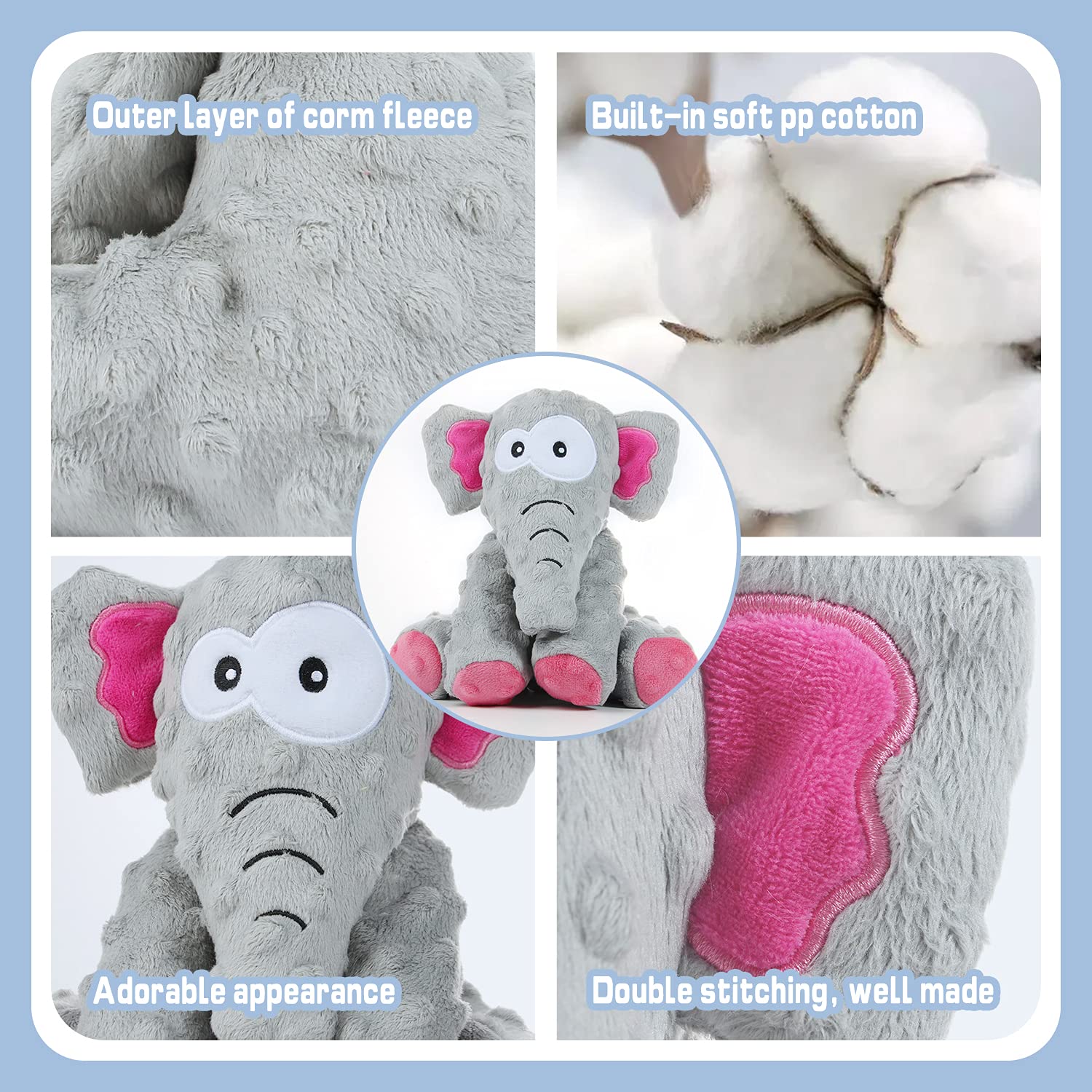 **Squeaky Plush Dog Toy for Small, Medium & Large Dogs - Soft Stuffed Chew Toy for Puppies, Teeth Cleaning & Boredom Relief - Perfect for Playtime, Training & Indoor/Outdoor Fun**