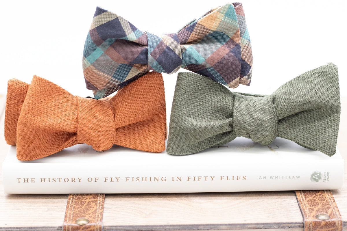 Stylish Woodland Plaid Bow Tie for Men - Perfect for Weddings, Parties & Formal Events - Adjustable & Comfortable Neckwear