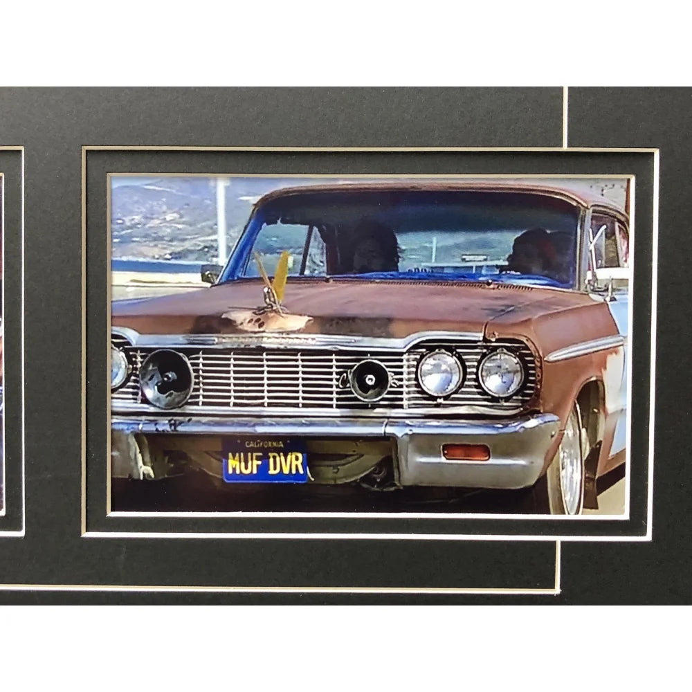 Cheech & Chong Signed 'Up in Smoke' Movie Car License Plate Framed Collage - Authentic Memorabilia for BAS Auto & Movie Fans | Perfect for Man Cave, Home Theater, or Collector's Display