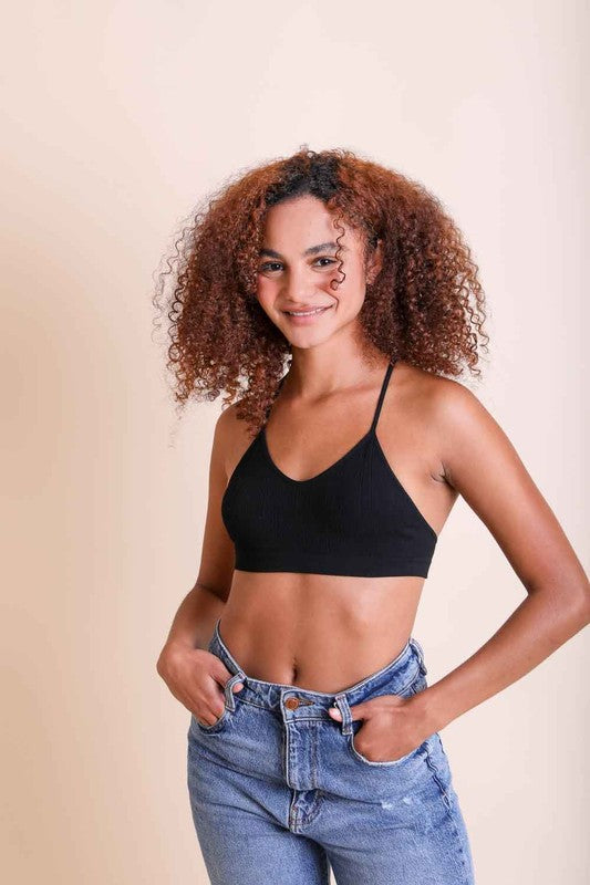 Breathable Tattoo Mesh Racerback Bralette - Seamless Comfort for Yoga, Workouts & Everyday Wear