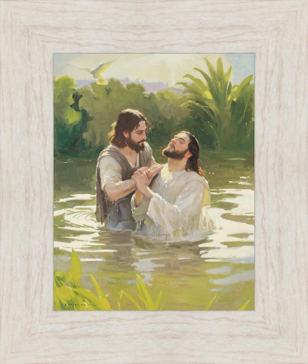 Baptism of The Savior - Religious Christian Wall Art for Home & Church Decor - Perfect for Baptism Ceremonies, Sunday School & Faith-Based Gifts