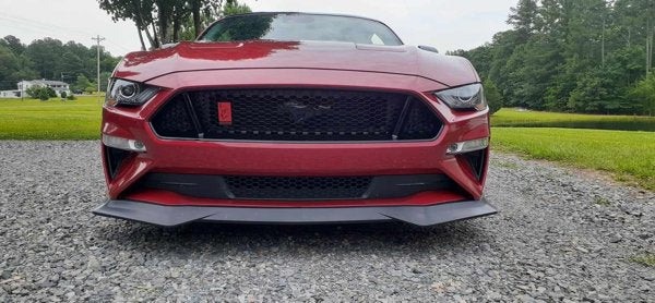 2018-2023 Ford Mustang GT R Spec Style Front Bumper Lip Splitter - PP Unpainted Matte Black (One Piece) | Aerodynamic Upgrade for Street Racing & Car Shows