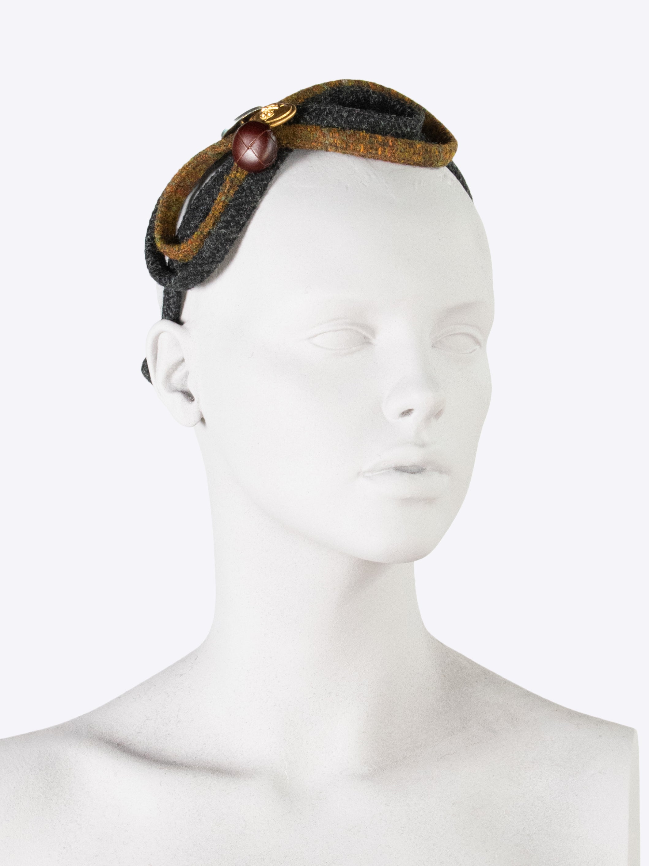 Figure 8 Headband - Stylish Charcoal & Rust Hair Accessory for Women | Perfect for Workouts, Yoga, and Everyday Fashion