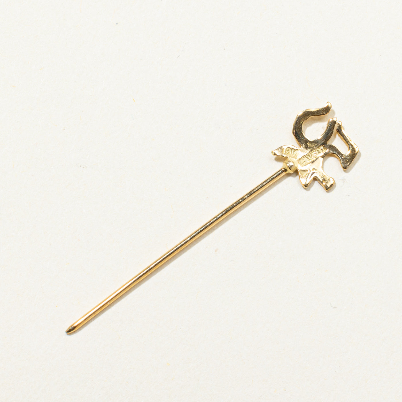 18k Yellow Gold '50' Pin by Cavelti - Elegant Jewelry for Birthdays, Anniversaries & Special Occasions