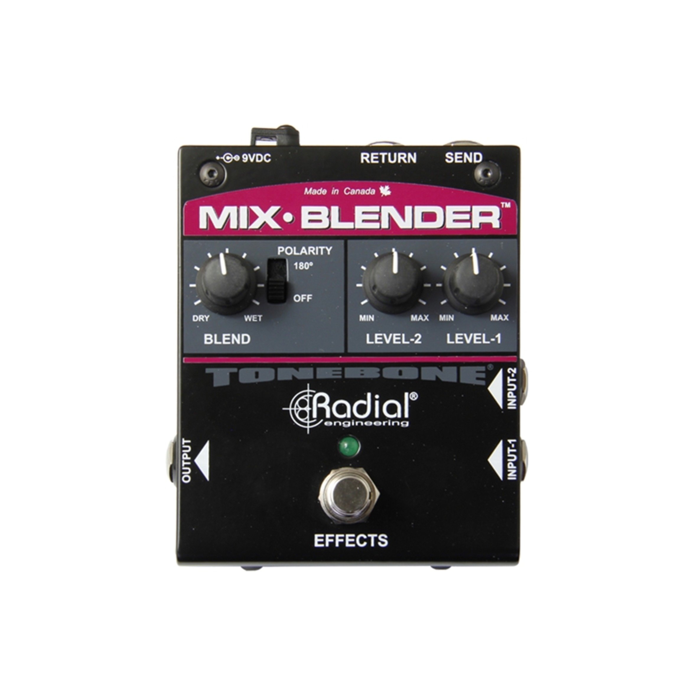 Radial Mix-Blender Dual Instrument Buffer - Professional Audio Mixer & FX Loop Interface for Guitar Pedals & Studio Effects (Live Performance & Recording Use)
