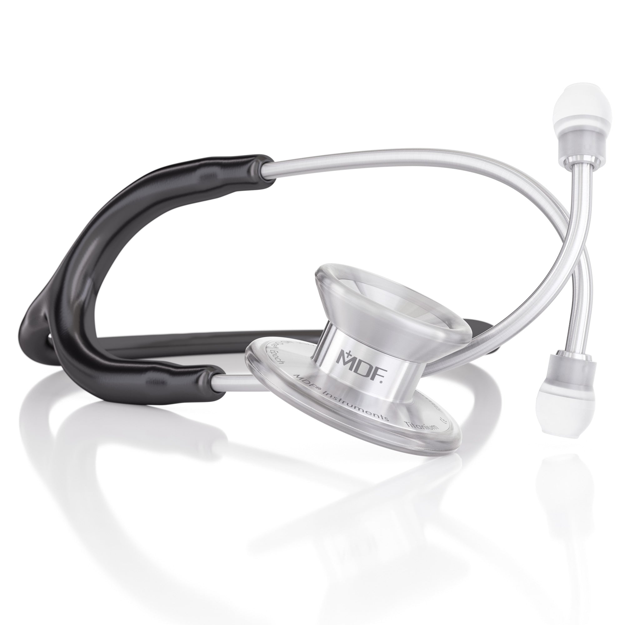MD One® Epoch® Titanium Adult Stethoscope - Black | Premium Medical Stethoscope for Doctors, Nurses & Healthcare Professionals | Ideal for Cardiac, Lung & Physical Examinations in Clinics & Hospitals