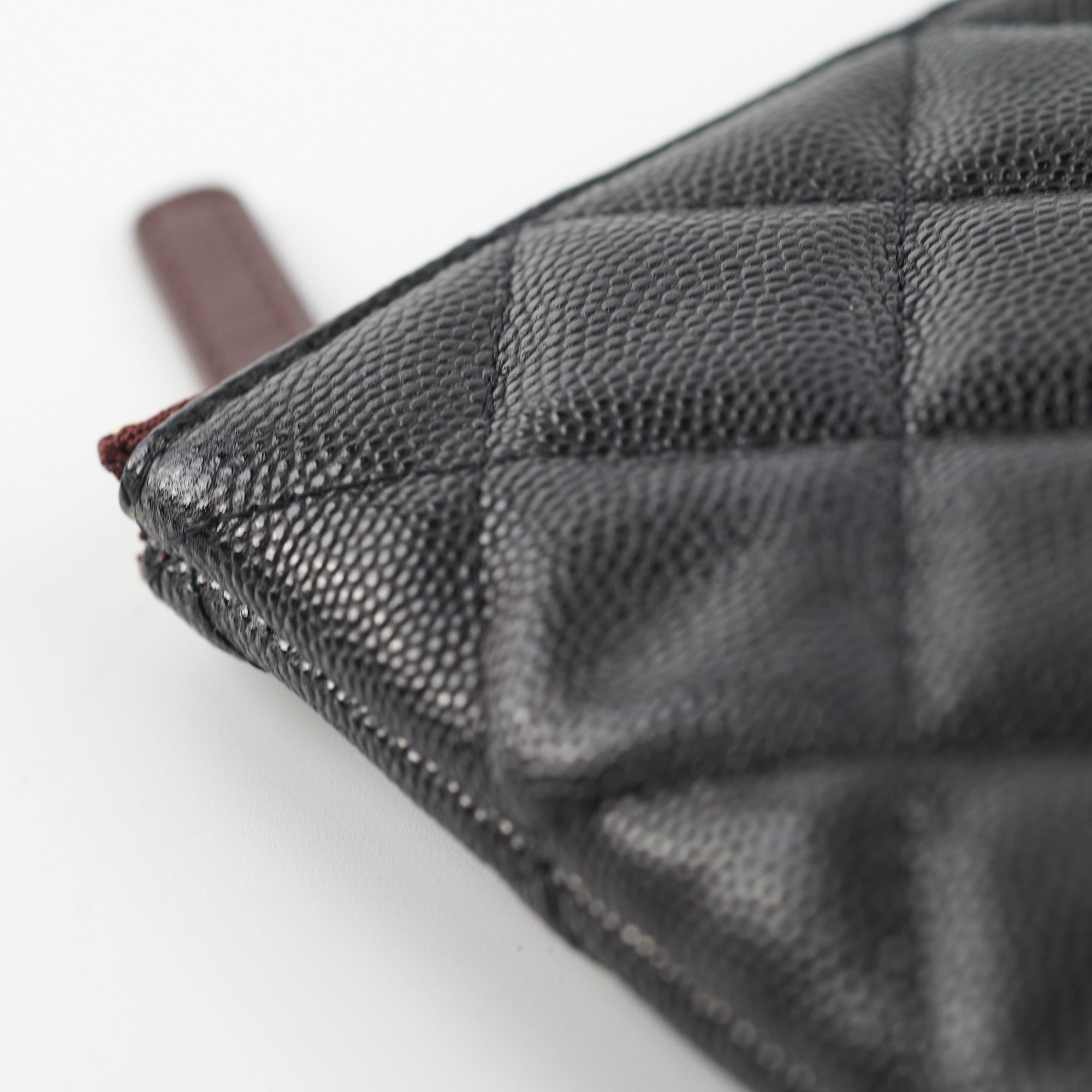 Chanel Medium O Case Pouch Clutch Bag in Black Caviar Leather - Perfect for Evening Events, Parties & Special Occasions
