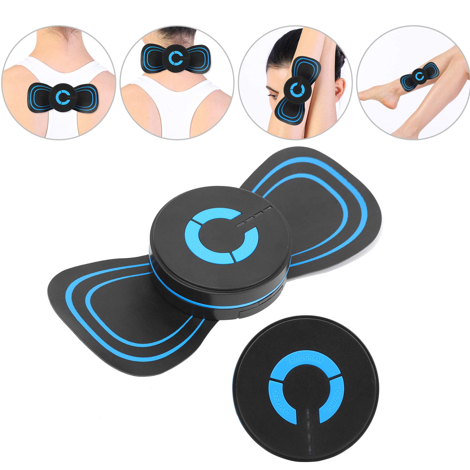 Electric Neck and Shoulder Massager - Portable Mini Massage Patch for Back Pain Relief, Muscle Relaxation - Perfect for Office, Travel, and Home Use
