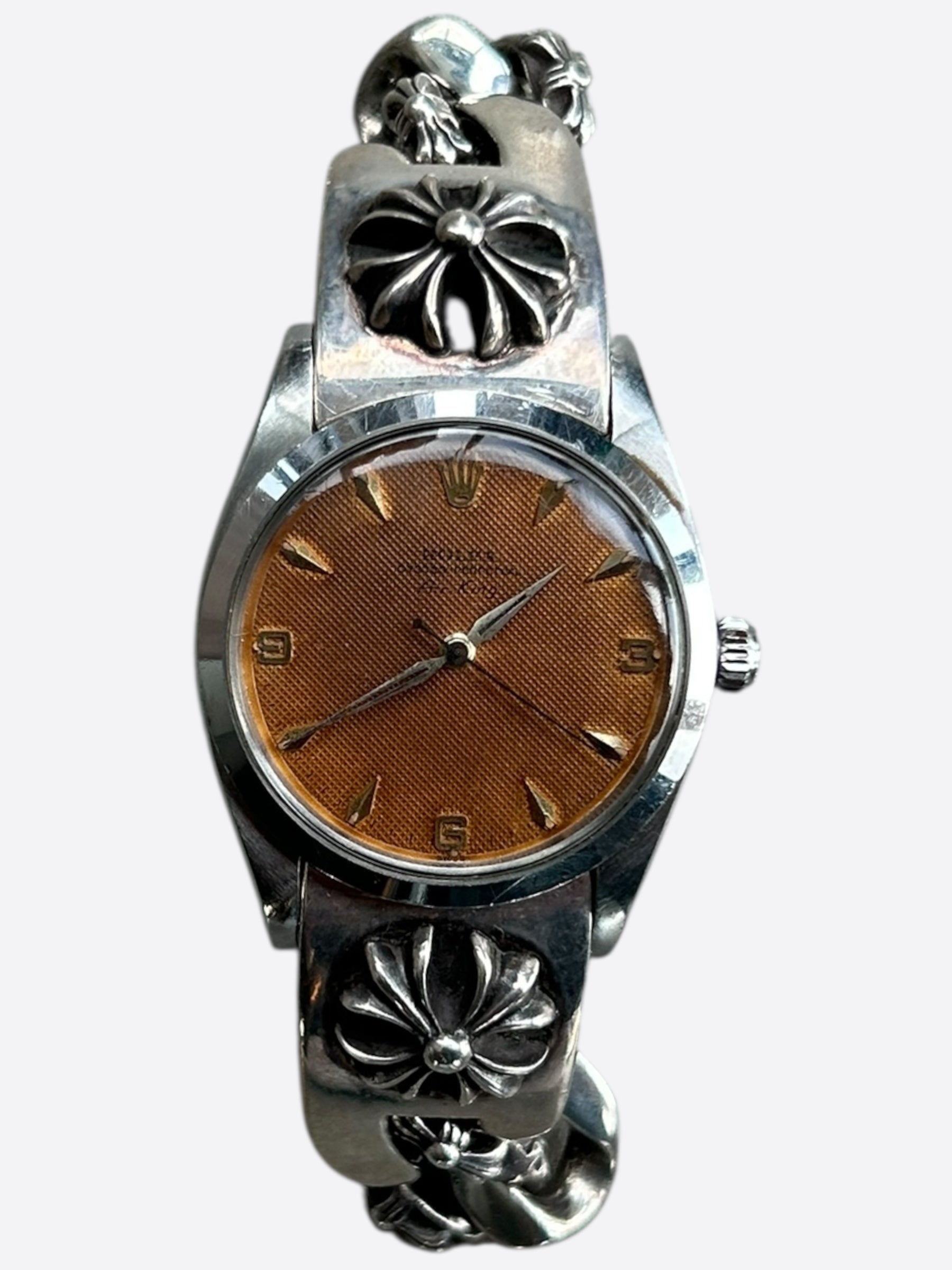 Chrome Hearts Rolex Black Diamond Air King Watch - Luxury Men's Timepiece for Casual & Formal Wear