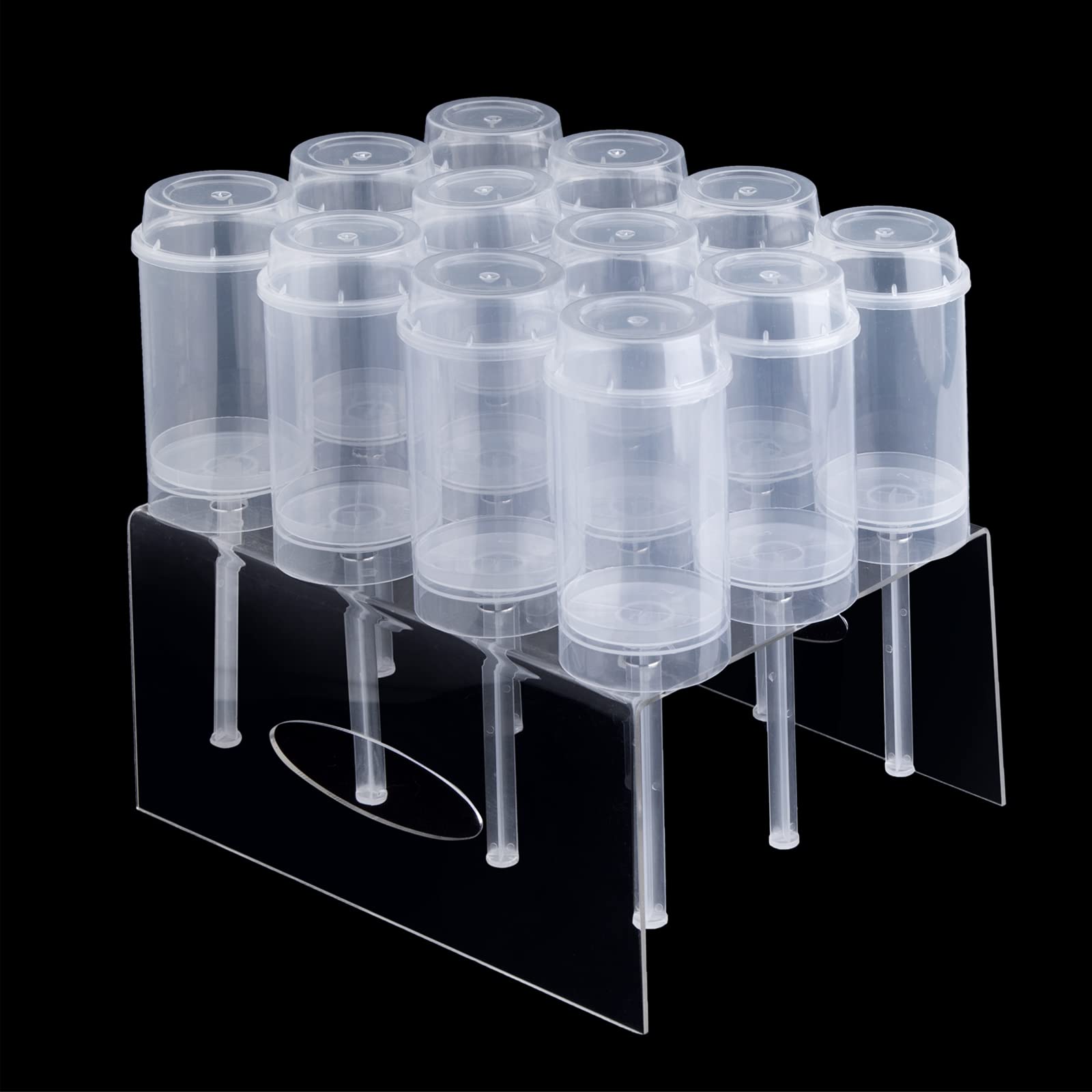 ZLKSKER 12-Pack Cake Push Up Pop Containers with Storage Tray | Reusable Cake Pop Molds Stand for Homemade Desserts, Party Treats & Snacks | Perfect for Birthday Parties, Baby Showers & Holiday Gift Giving